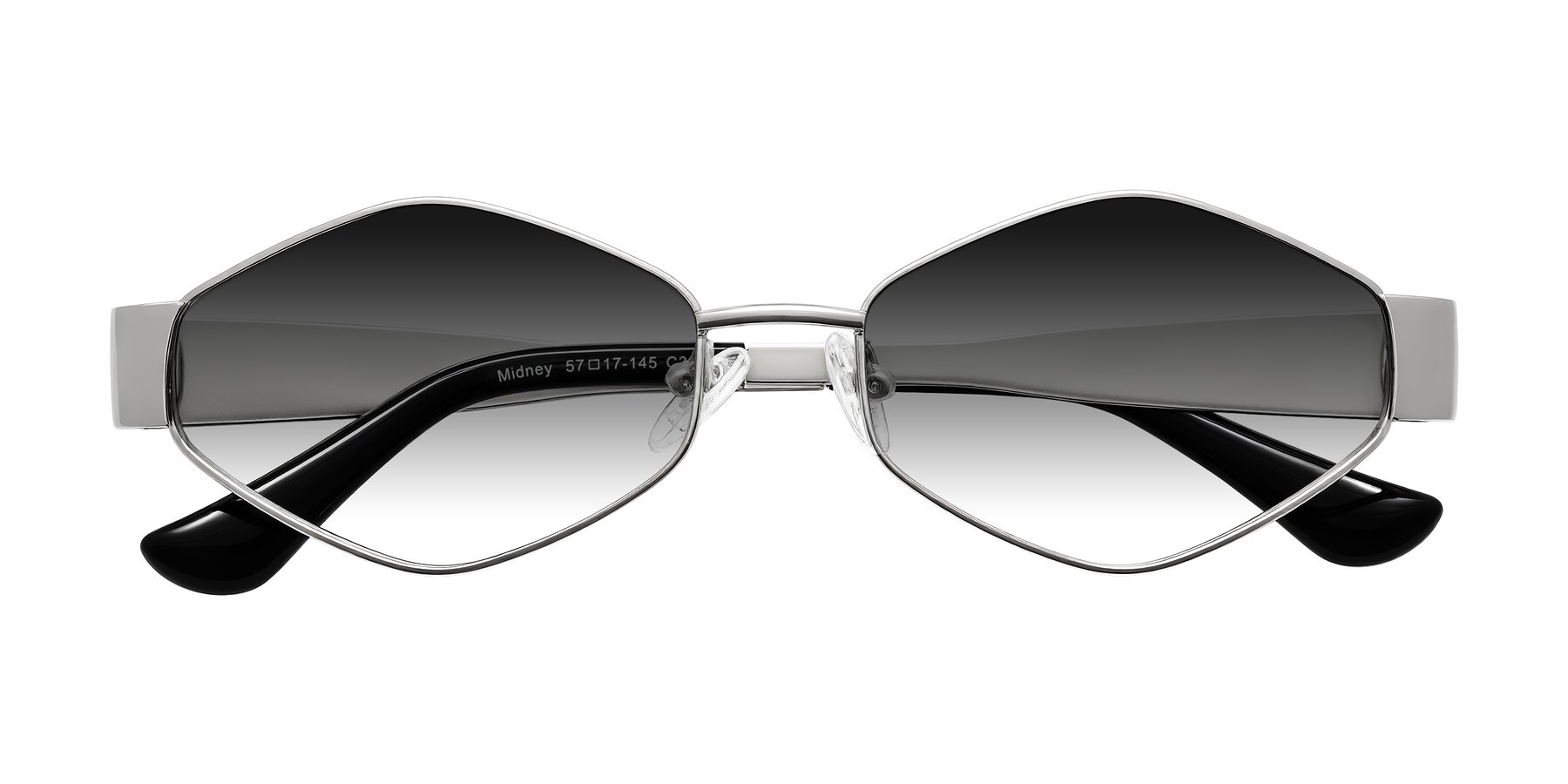 Folded Front of Midney in Silver with Gray Gradient Lenses