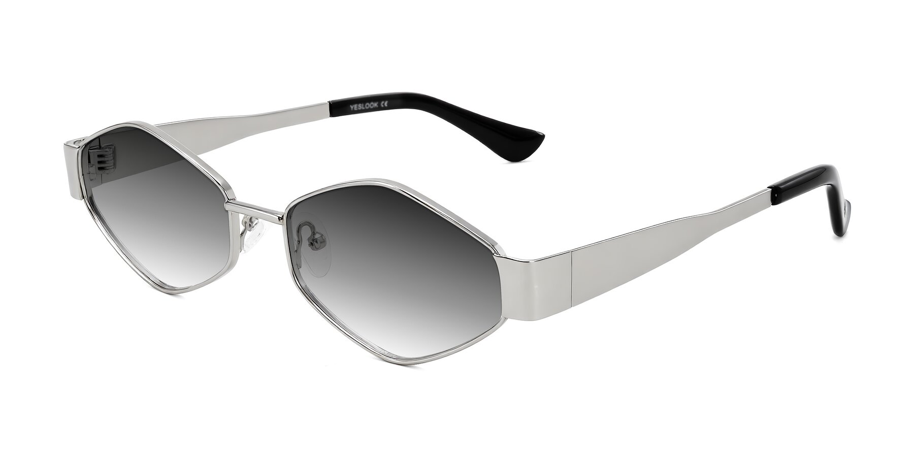 Angle of Midney in Silver with Gray Gradient Lenses