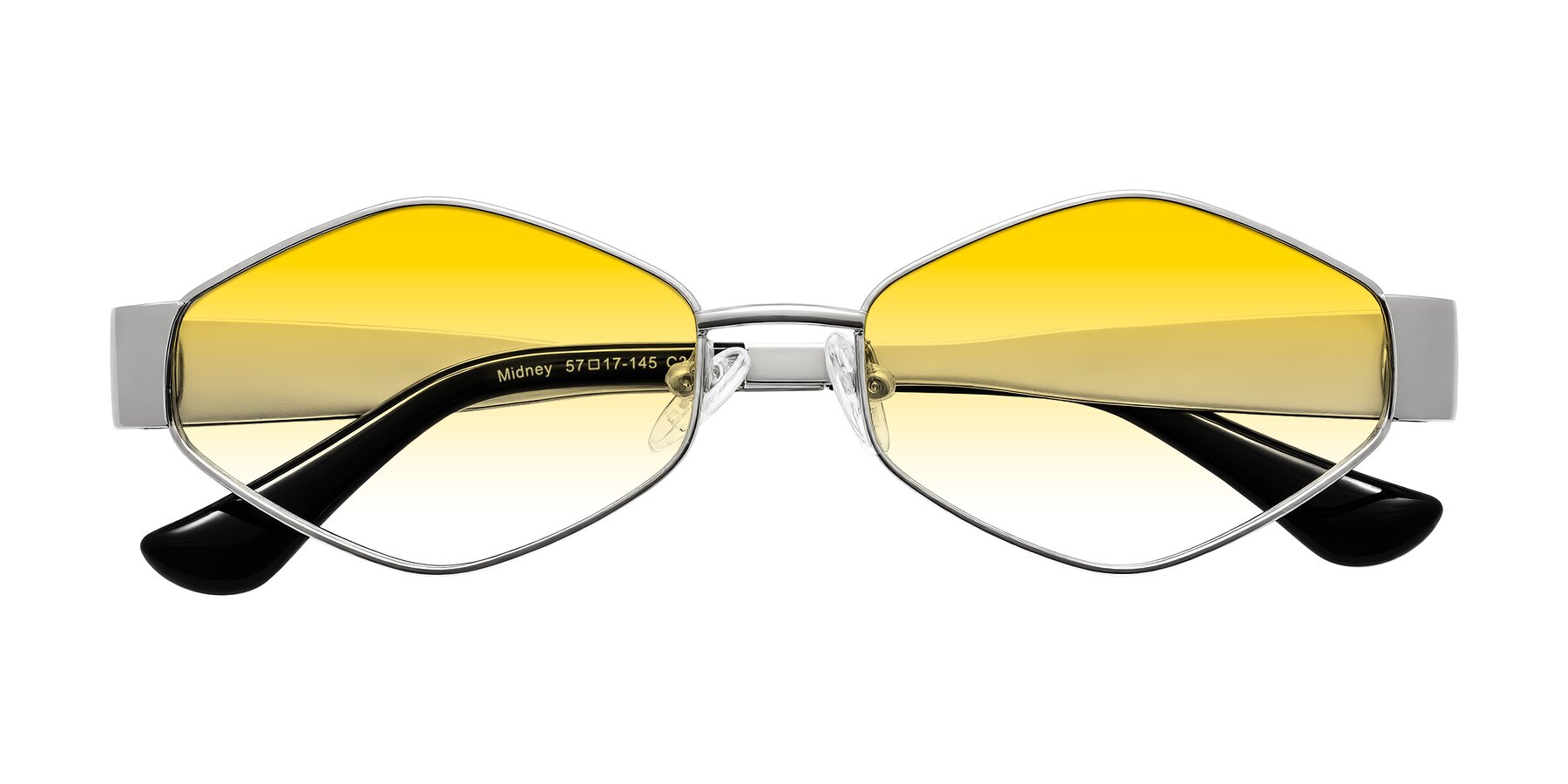 Folded Front of Midney in Silver with Yellow Gradient Lenses