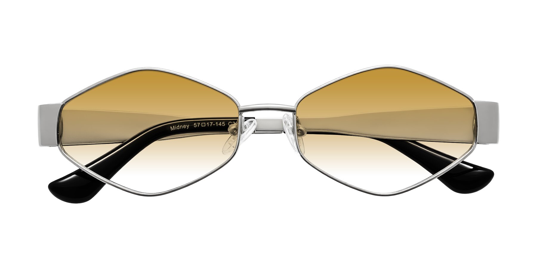 Folded Front of Midney in Silver with Champagne Gradient Lenses