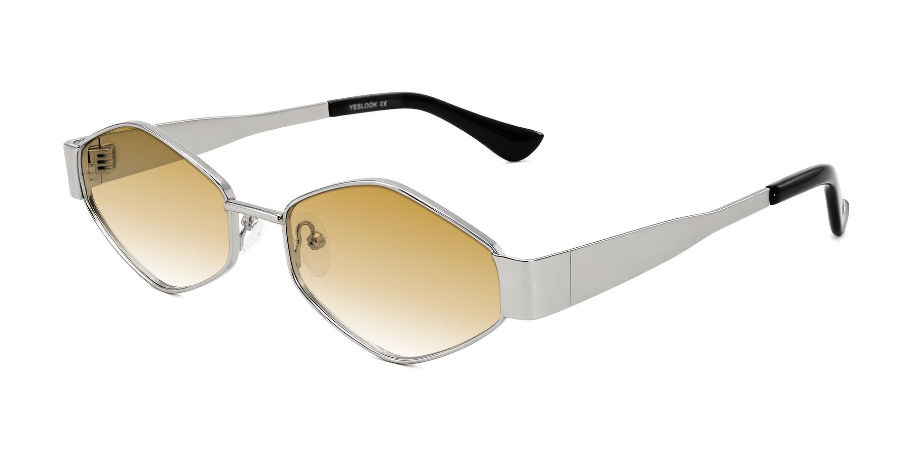 Angle of Midney in Silver with Champagne Gradient Lenses