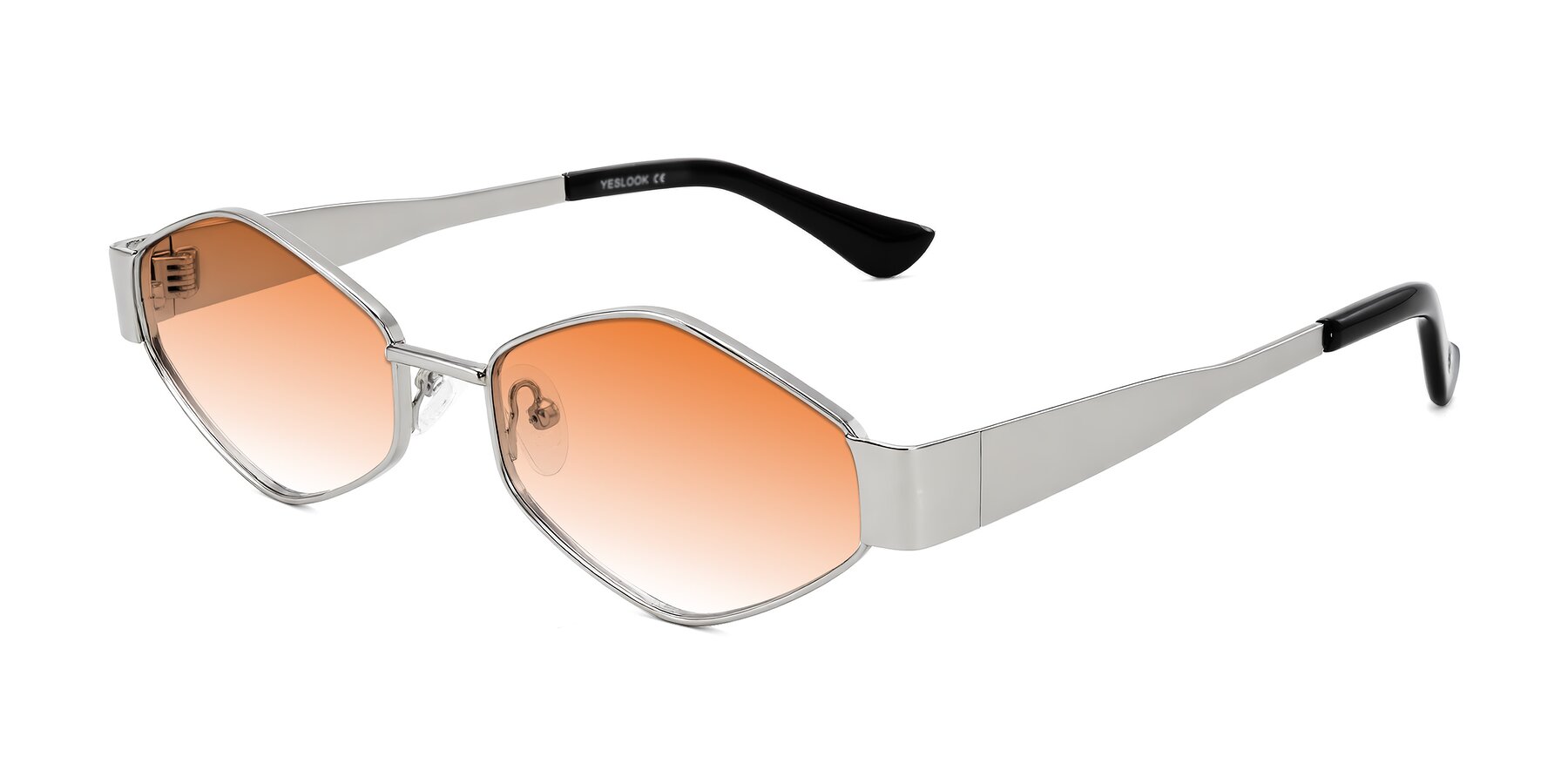 Angle of Midney in Silver with Orange Gradient Lenses