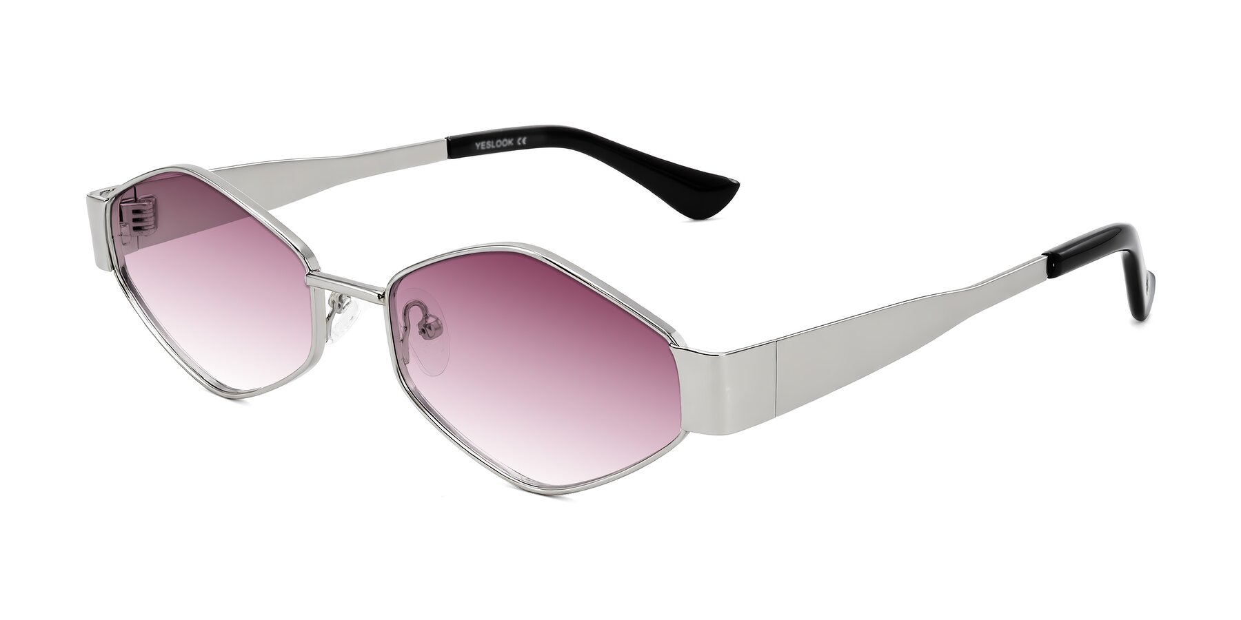 Angle of Midney in Silver with Wine Gradient Lenses