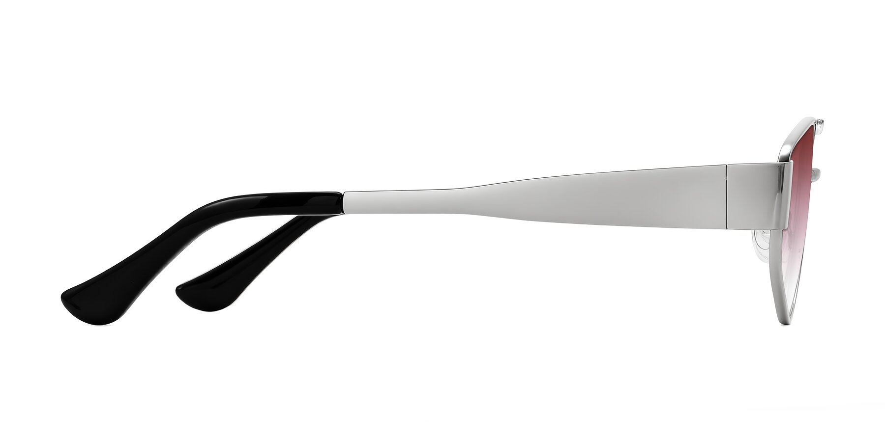 Side of Midney in Silver with Garnet Gradient Lenses