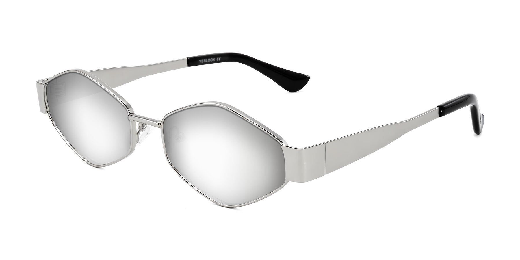 Angle of Midney in Silver with Silver Mirrored Lenses