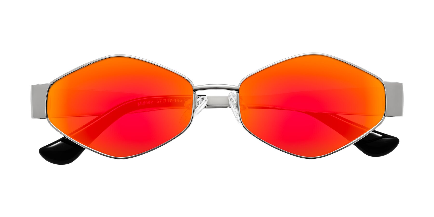 Folded Front of Midney in Silver with Red Gold Mirrored Lenses
