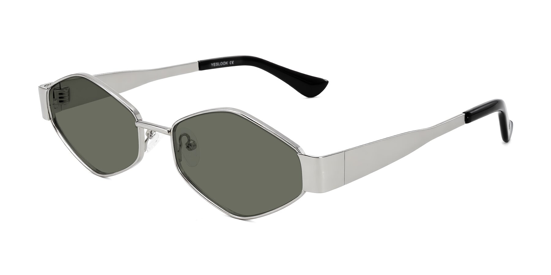 Angle of Midney in Silver with Gray Polarized Lenses