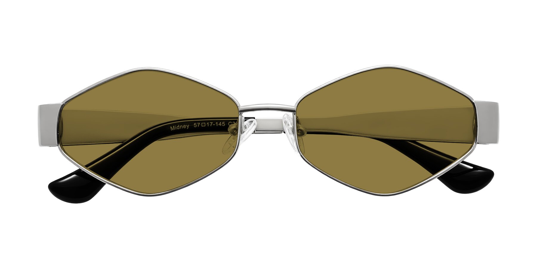 Folded Front of Midney in Silver with Brown Polarized Lenses