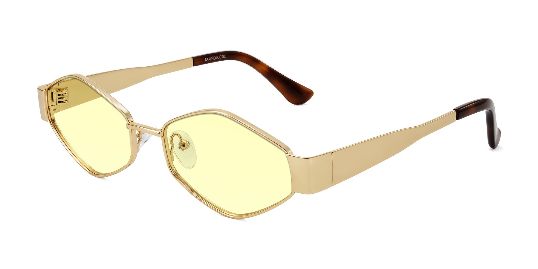 Angle of Midney in Gold with Light Yellow Tinted Lenses