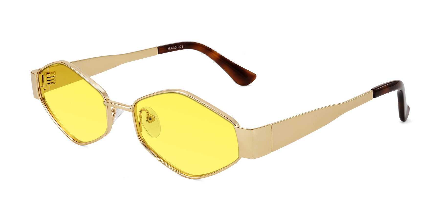 Angle of Midney in Gold with Medium Yellow Tinted Lenses