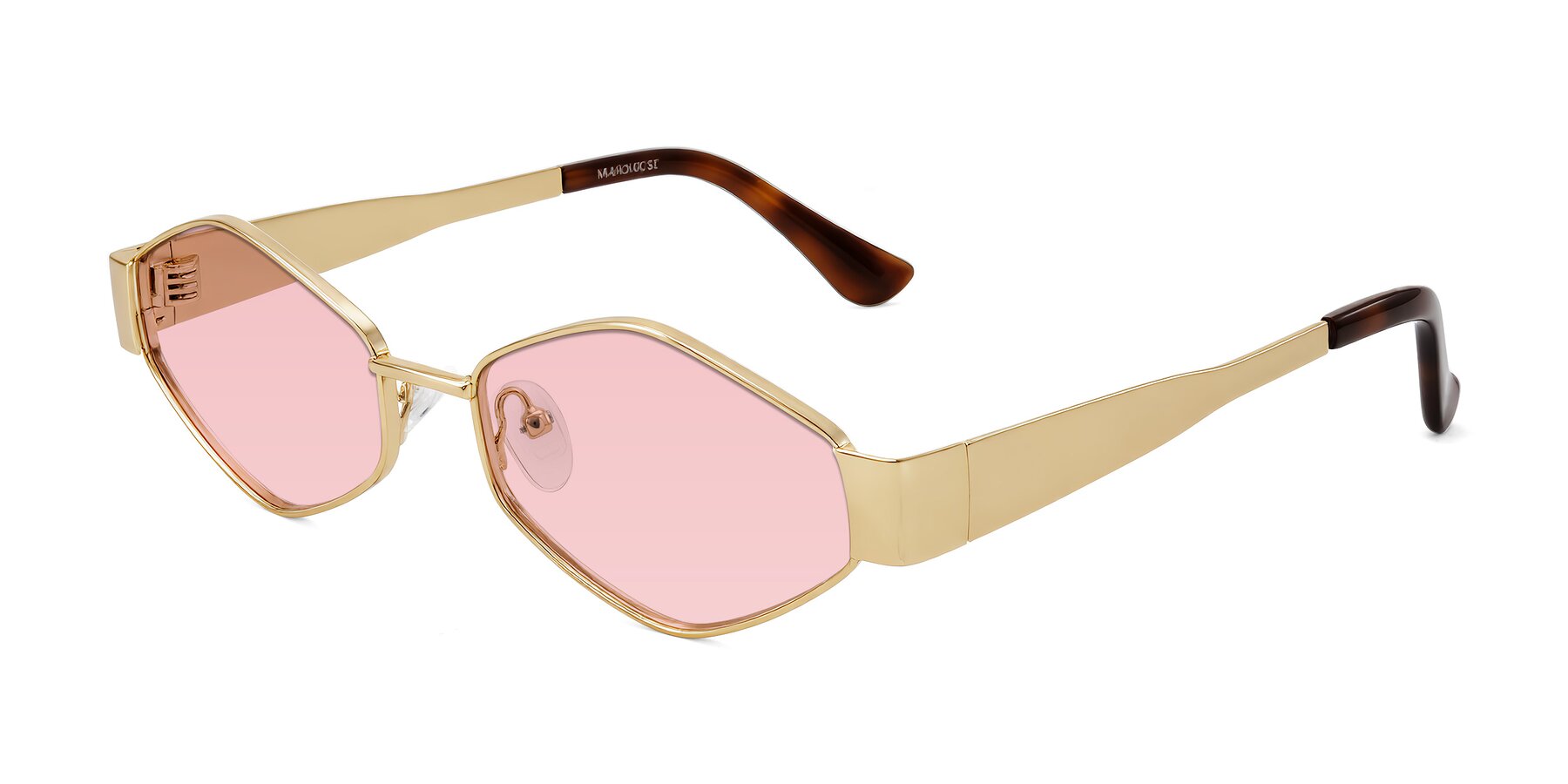 Angle of Midney in Gold with Light Garnet Tinted Lenses