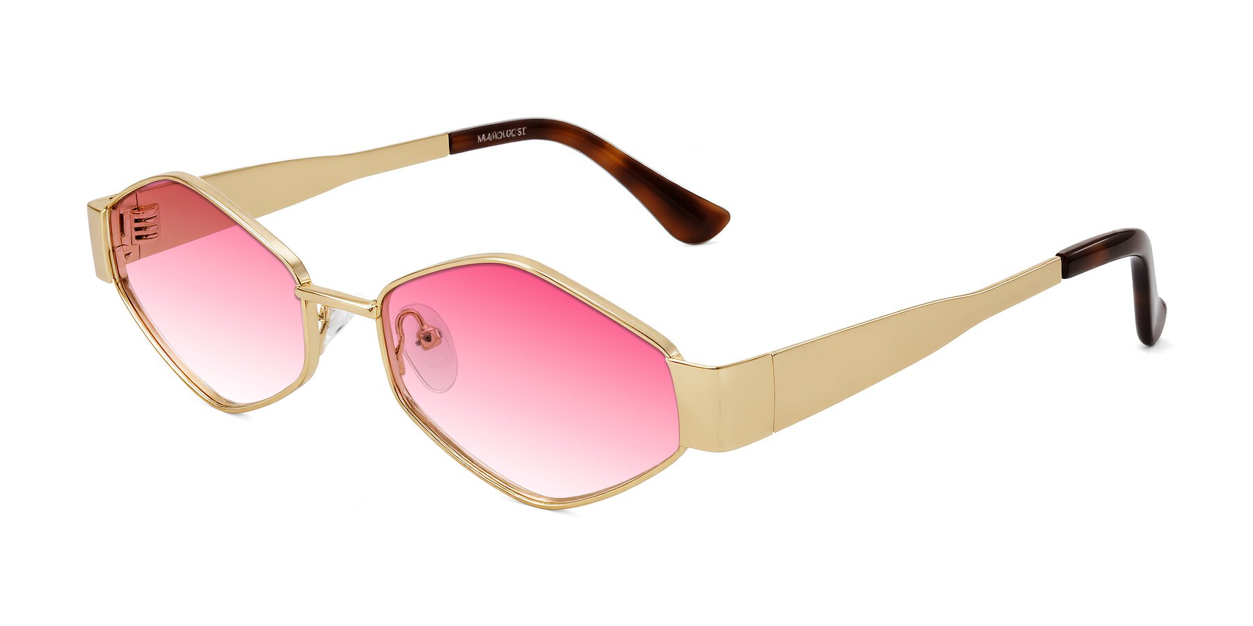 Angle of Midney in Gold with Pink Gradient Lenses