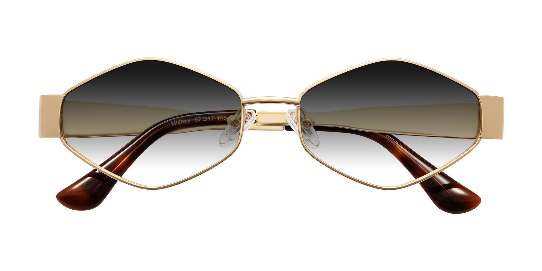Folded Front of Midney in Gold with Gray Gradient Lenses