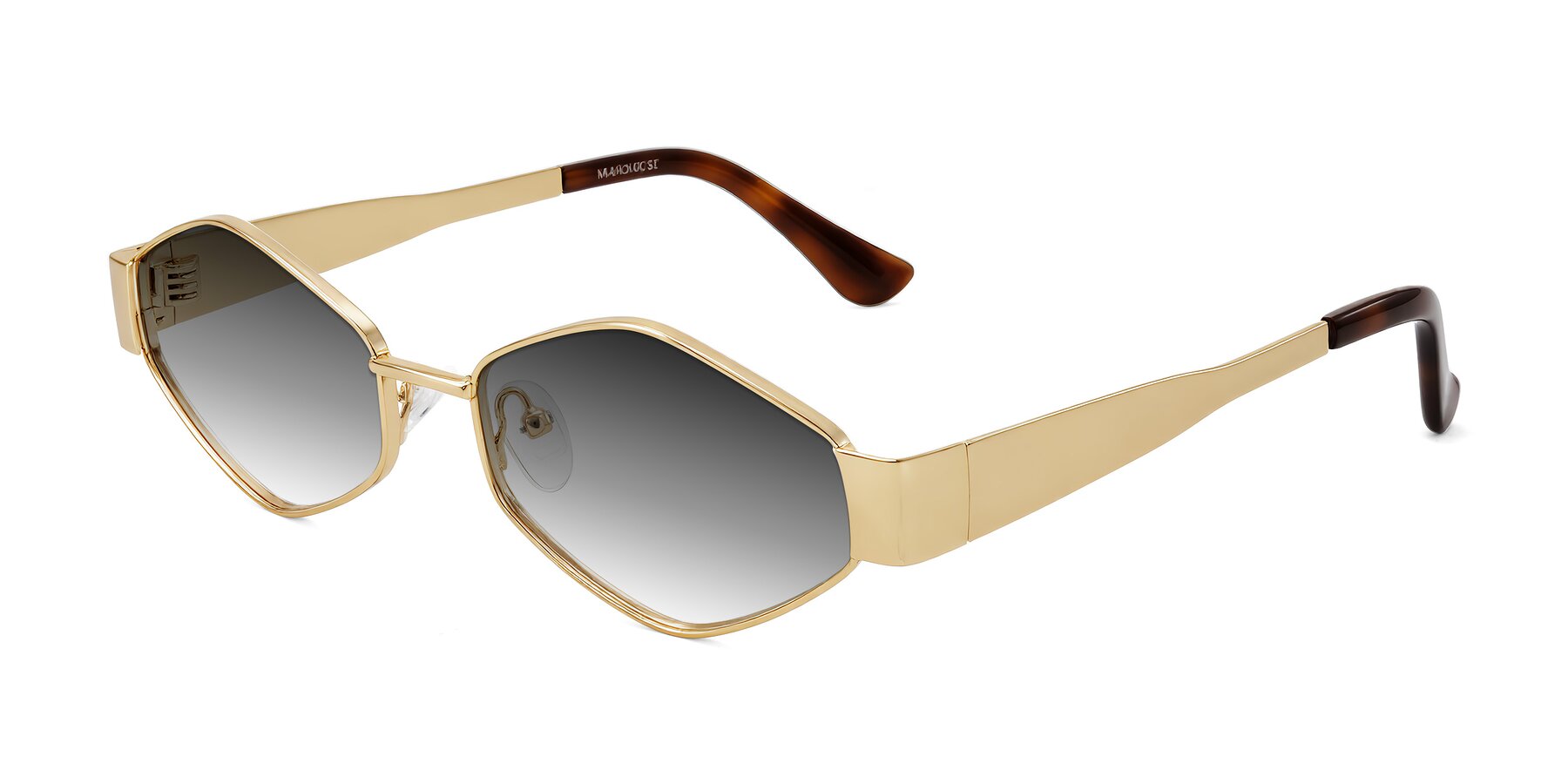 Angle of Midney in Gold with Gray Gradient Lenses