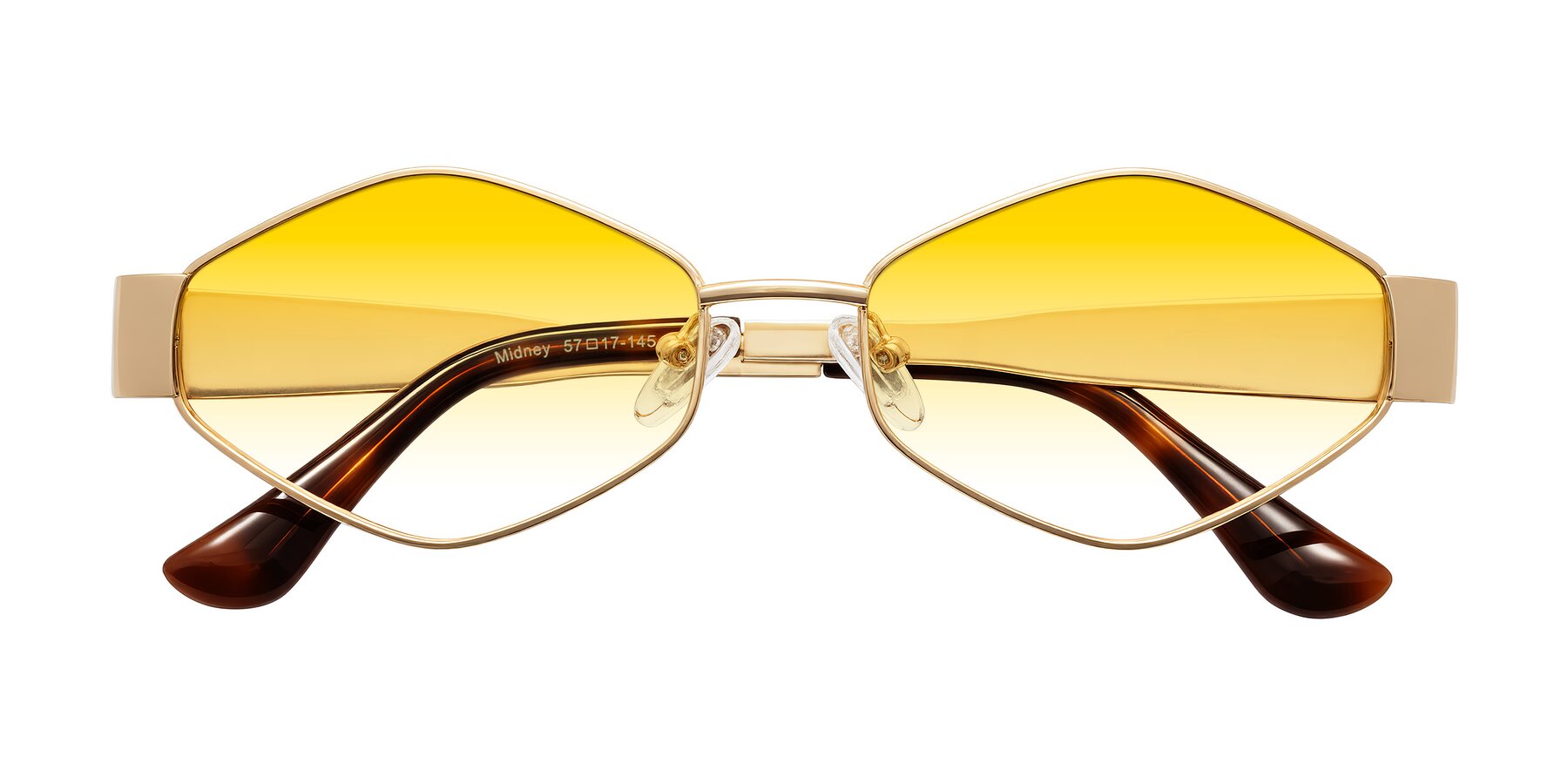Folded Front of Midney in Gold with Yellow Gradient Lenses