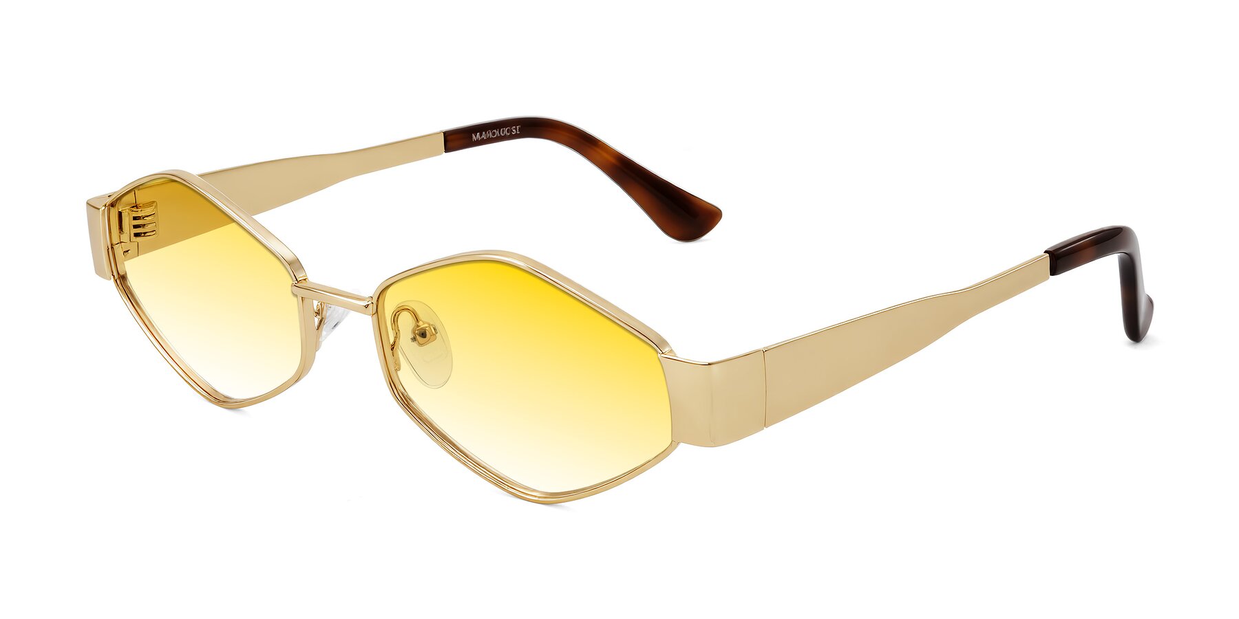 Angle of Midney in Gold with Yellow Gradient Lenses
