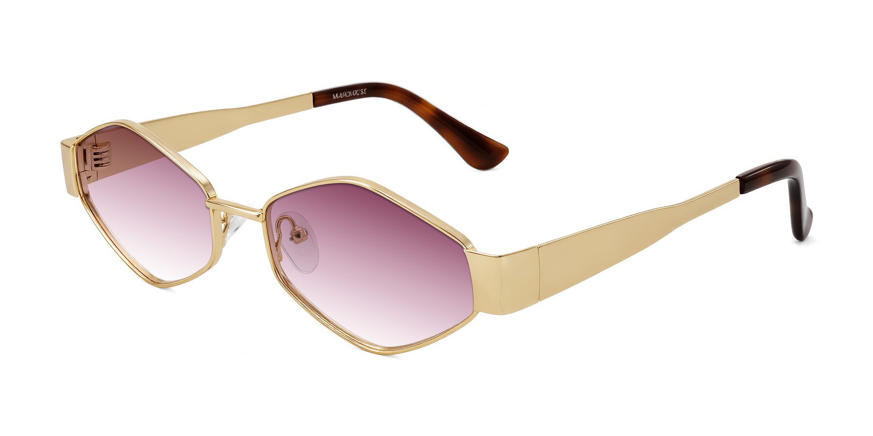 Angle of Midney in Gold with Wine Gradient Lenses