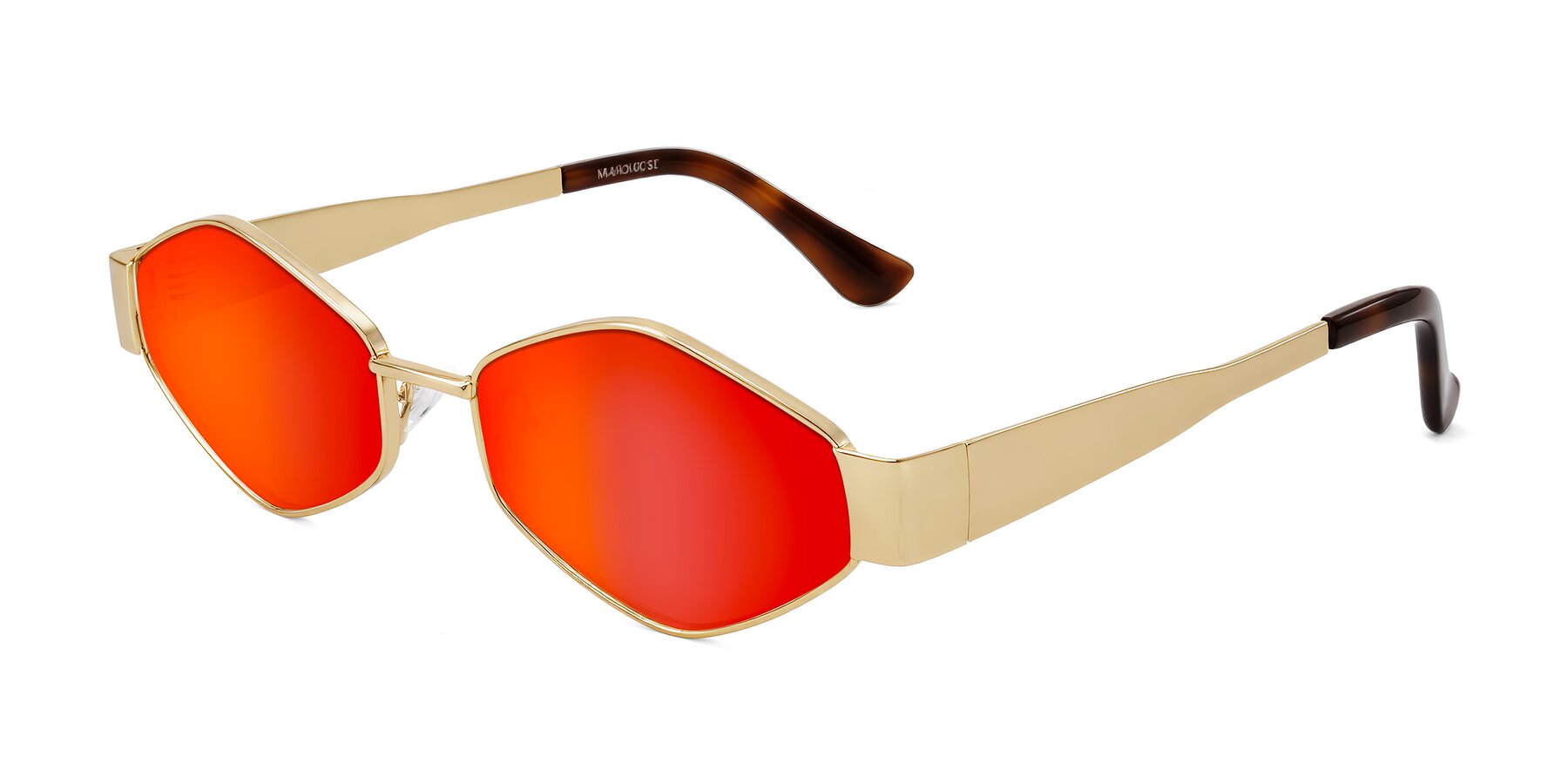 Angle of Midney in Gold with Red Gold Mirrored Lenses