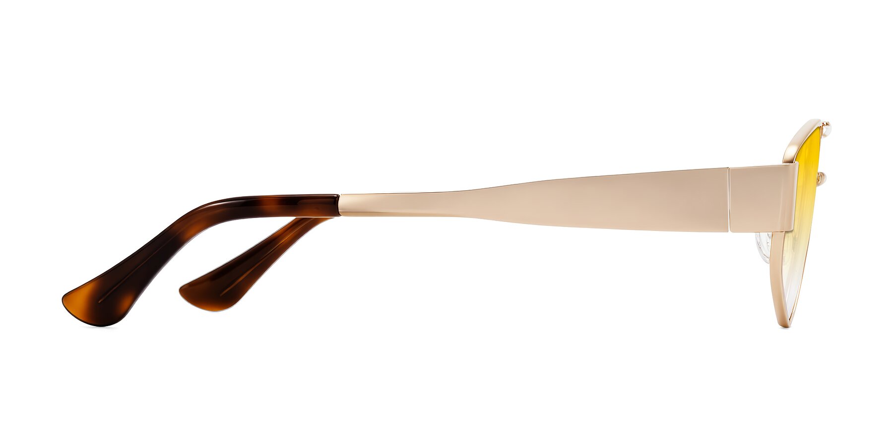 Side of Midney in Rose Gold with Yellow Gradient Lenses