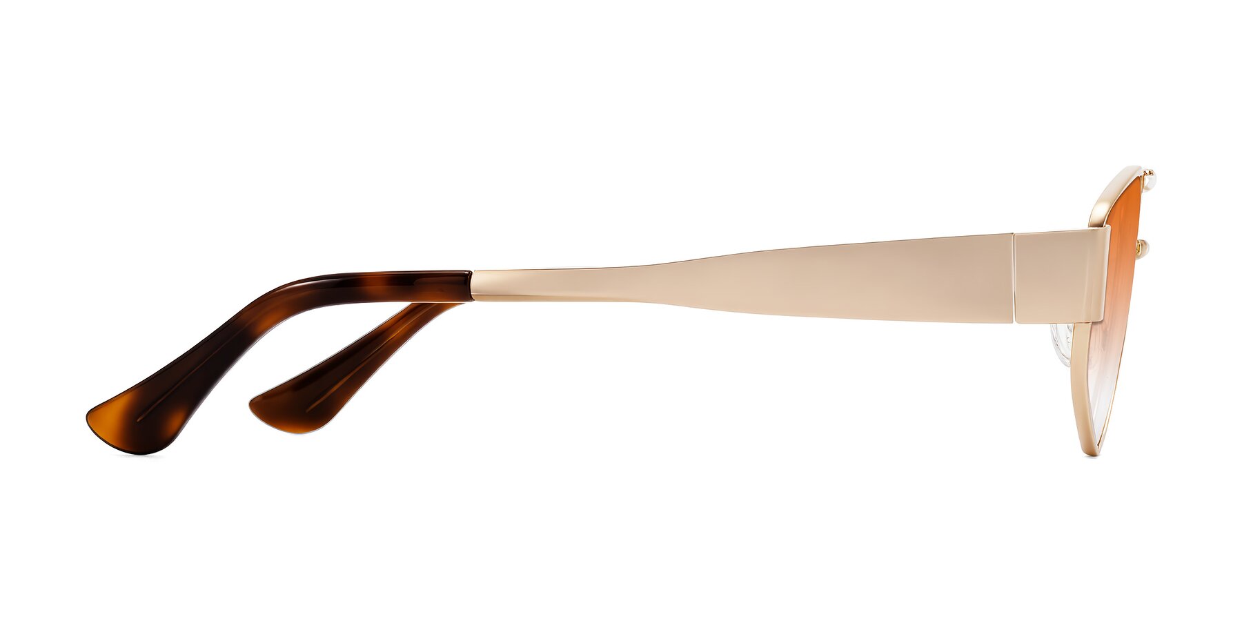 Side of Midney in Rose Gold with Orange Gradient Lenses
