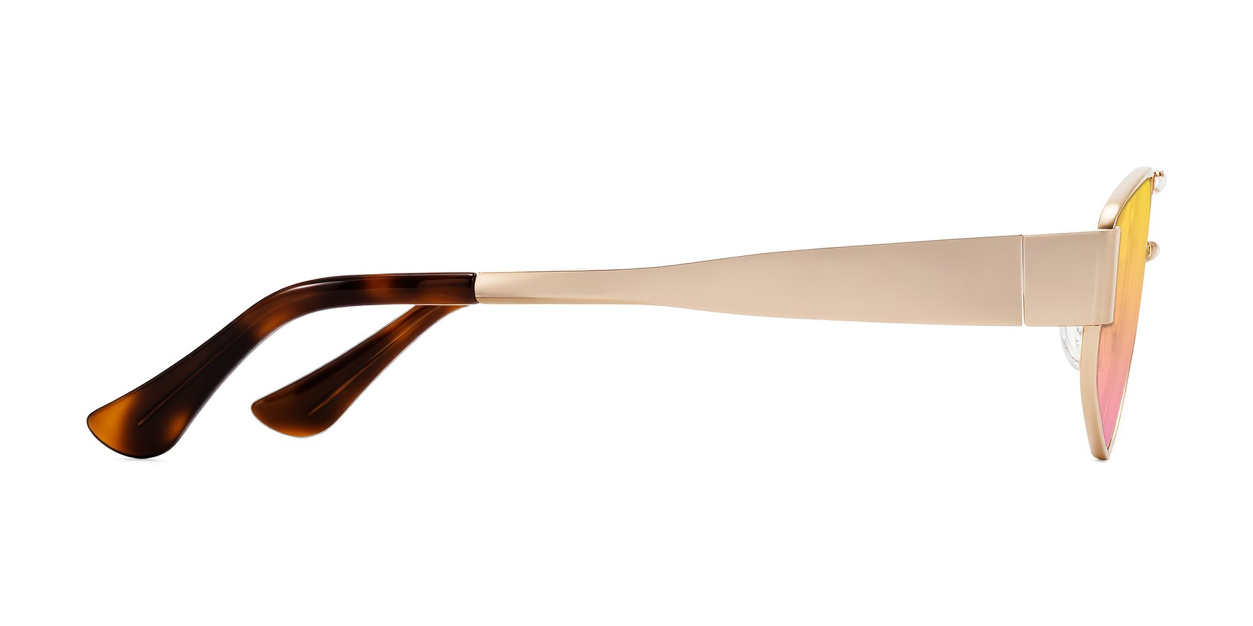 Side of Midney in Rose Gold with Yellow / Pink Gradient Lenses