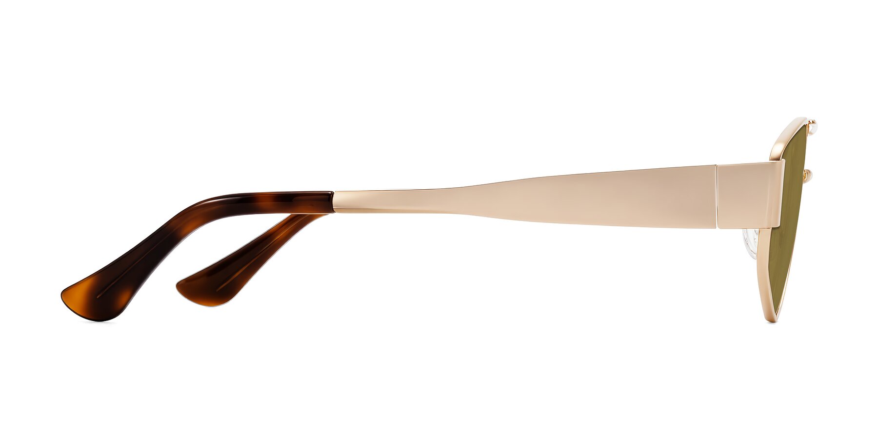 Side of Midney in Rose Gold with Brown Polarized Lenses