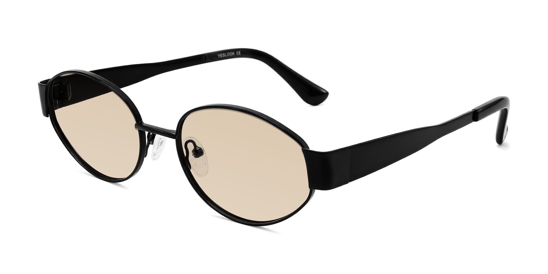 Angle of Kadrid in Black with Light Brown Tinted Lenses