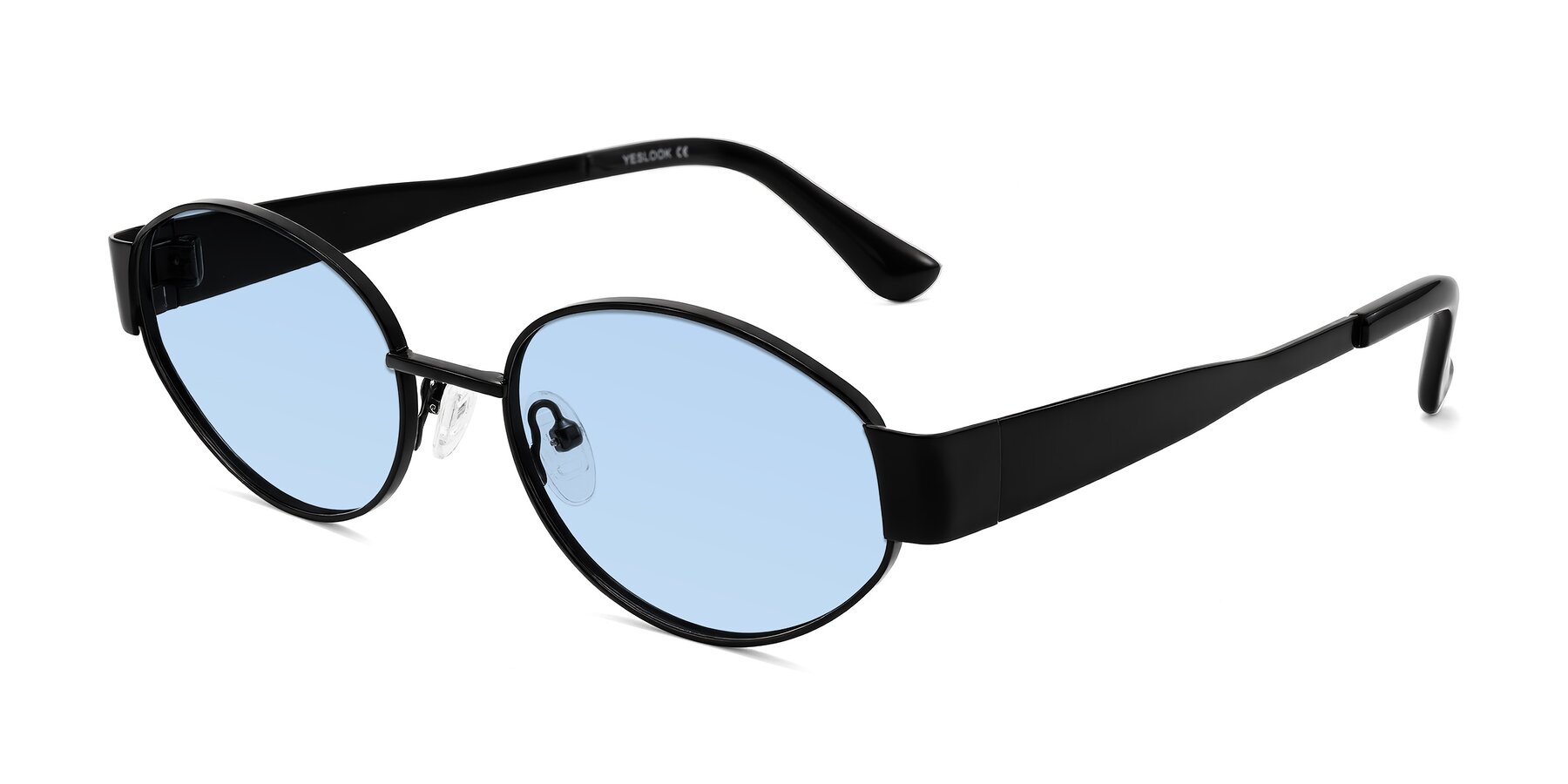 Angle of Kadrid in Black with Light Blue Tinted Lenses