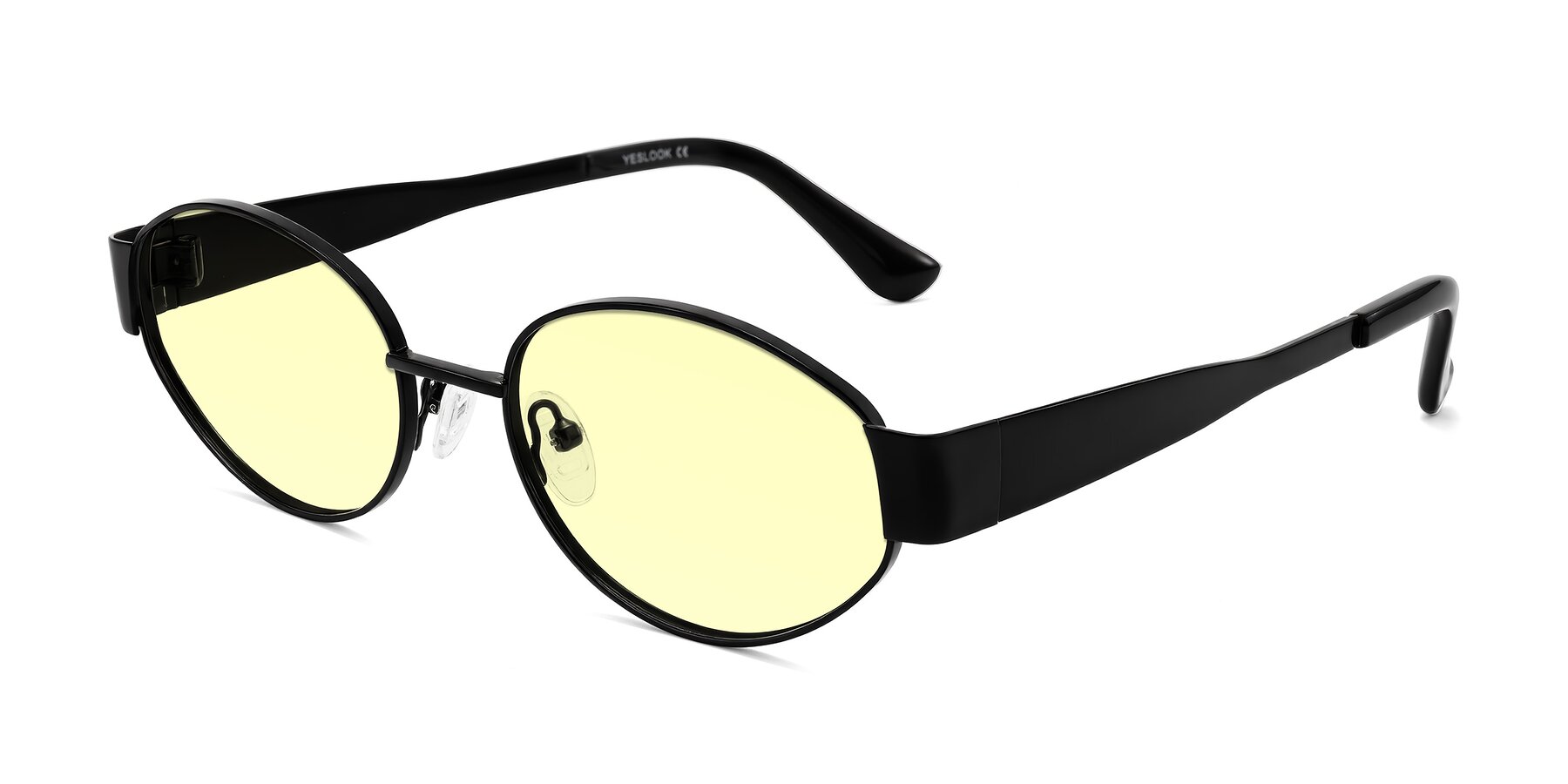 Angle of Kadrid in Black with Light Yellow Tinted Lenses