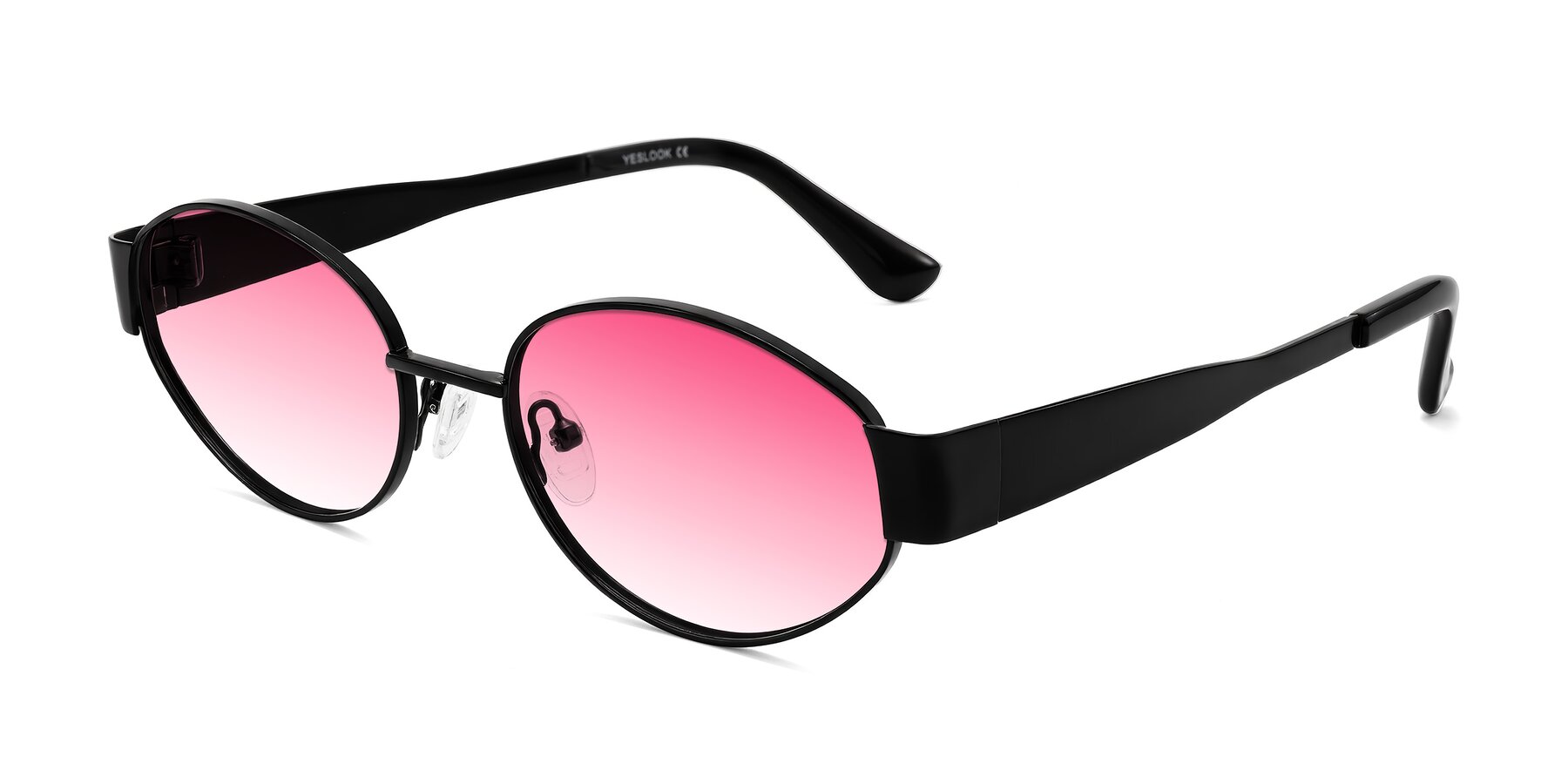 Angle of Kadrid in Black with Pink Gradient Lenses