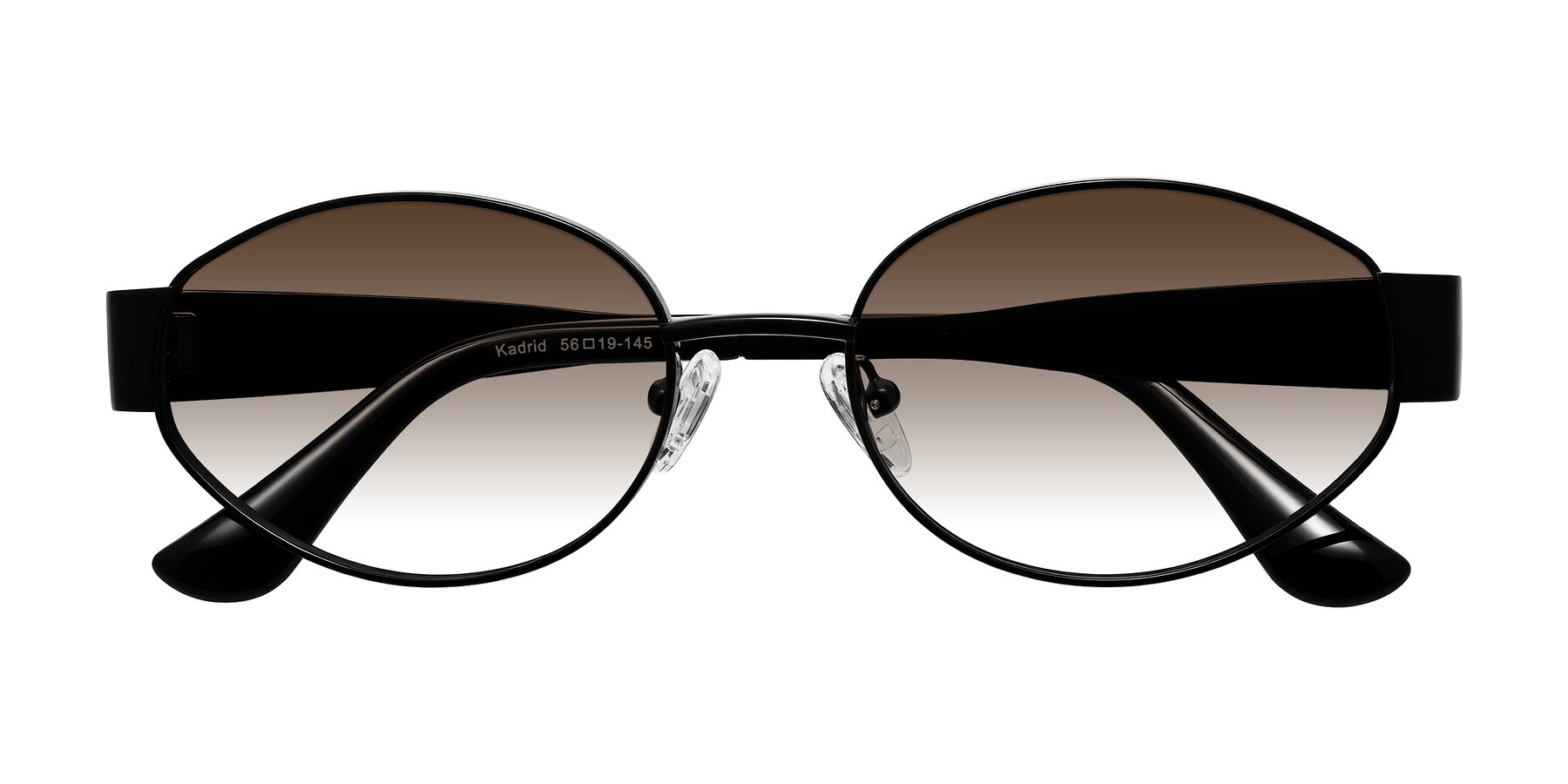 Folded Front of Kadrid in Black with Brown Gradient Lenses