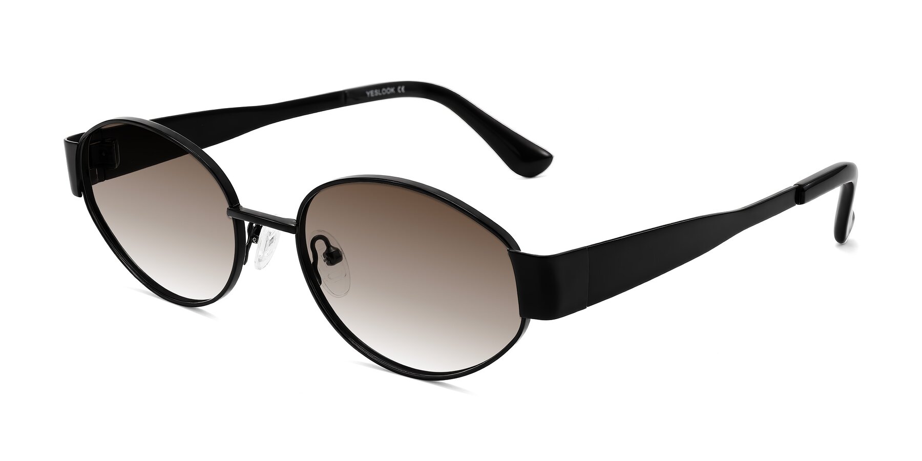 Angle of Kadrid in Black with Brown Gradient Lenses