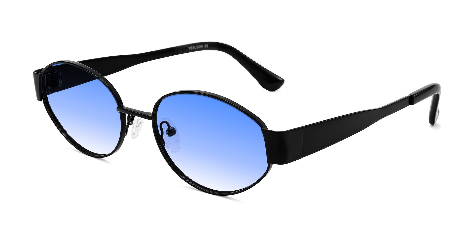 Angle of Kadrid in Black with Blue Gradient Lenses