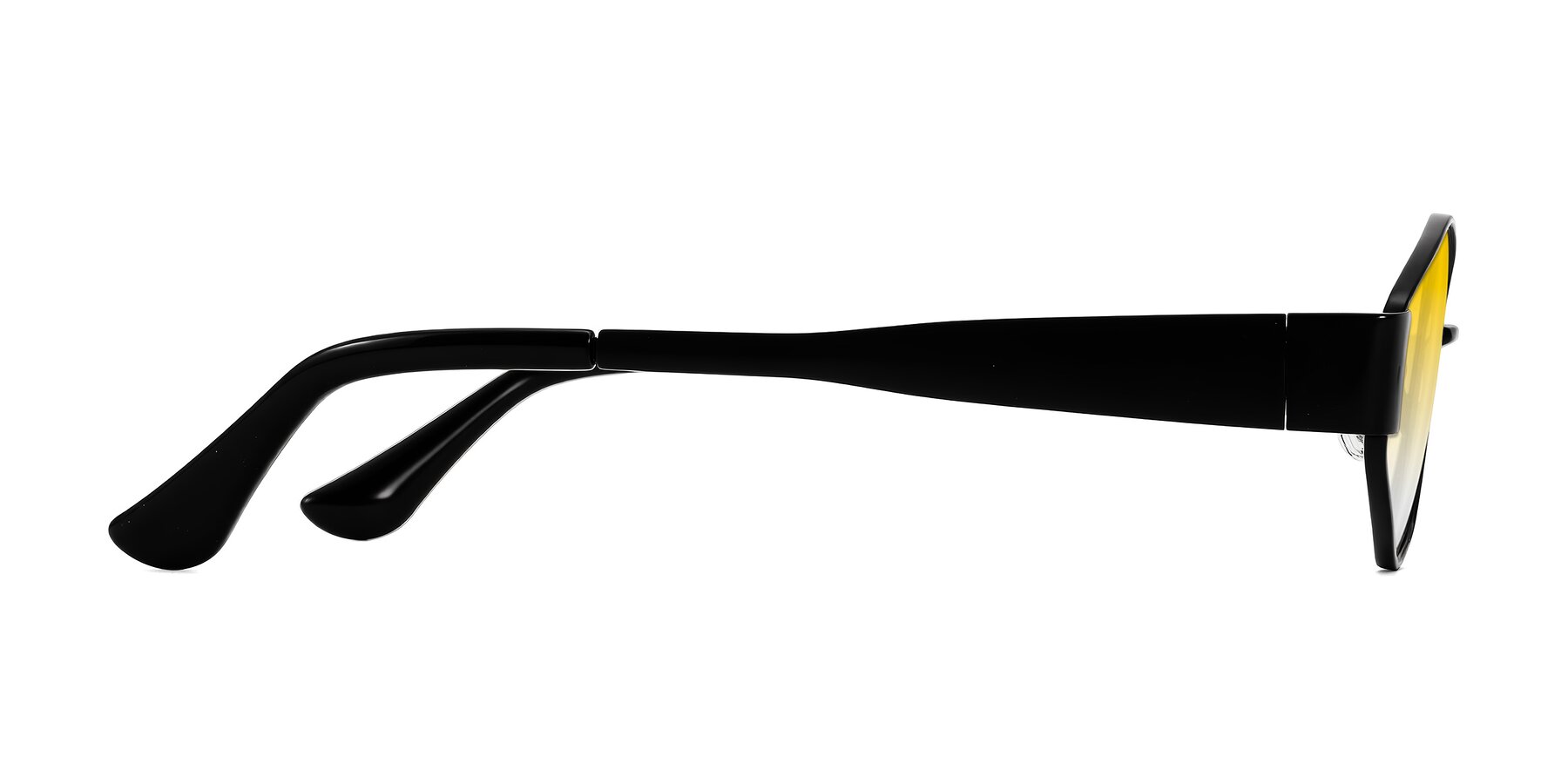 Side of Kadrid in Black with Yellow Gradient Lenses
