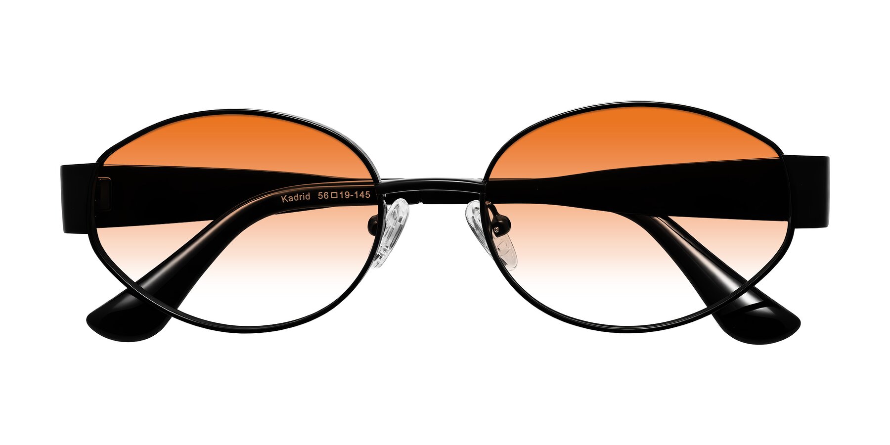 Folded Front of Kadrid in Black with Orange Gradient Lenses