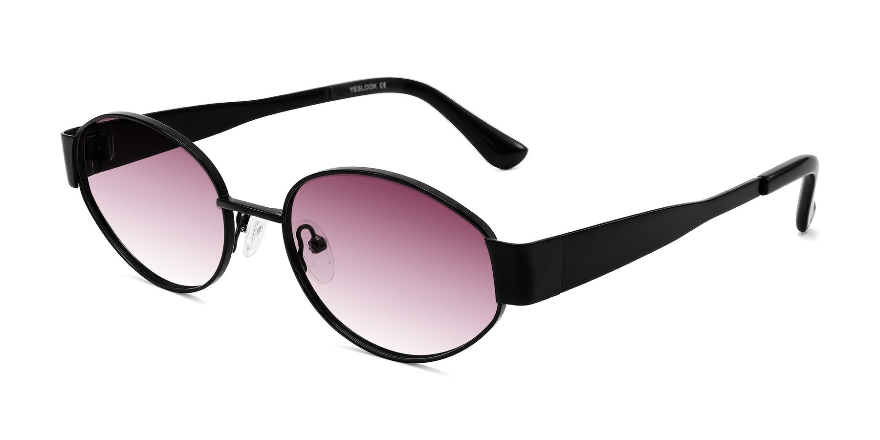 Angle of Kadrid in Black with Wine Gradient Lenses