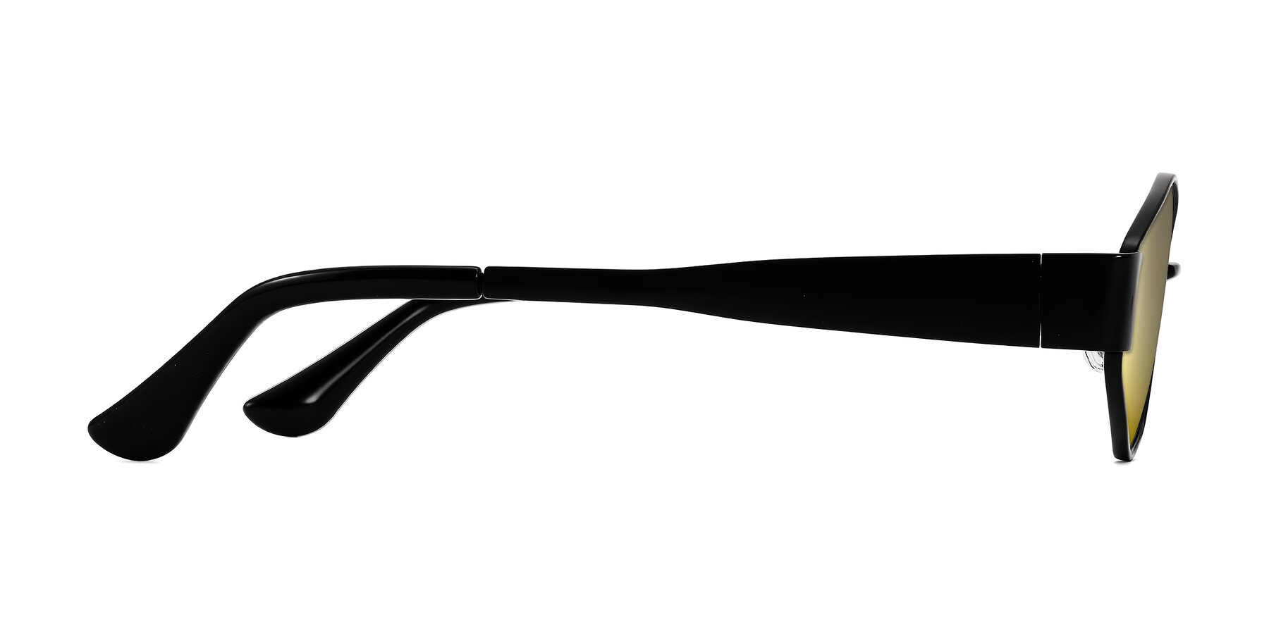 Side of Kadrid in Black with Gold Mirrored Lenses