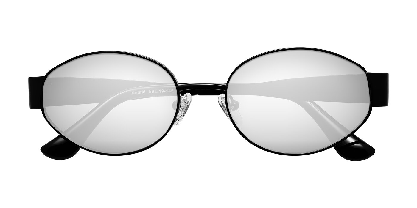 Kadrid - Black Flash Mirrored Sunglasses