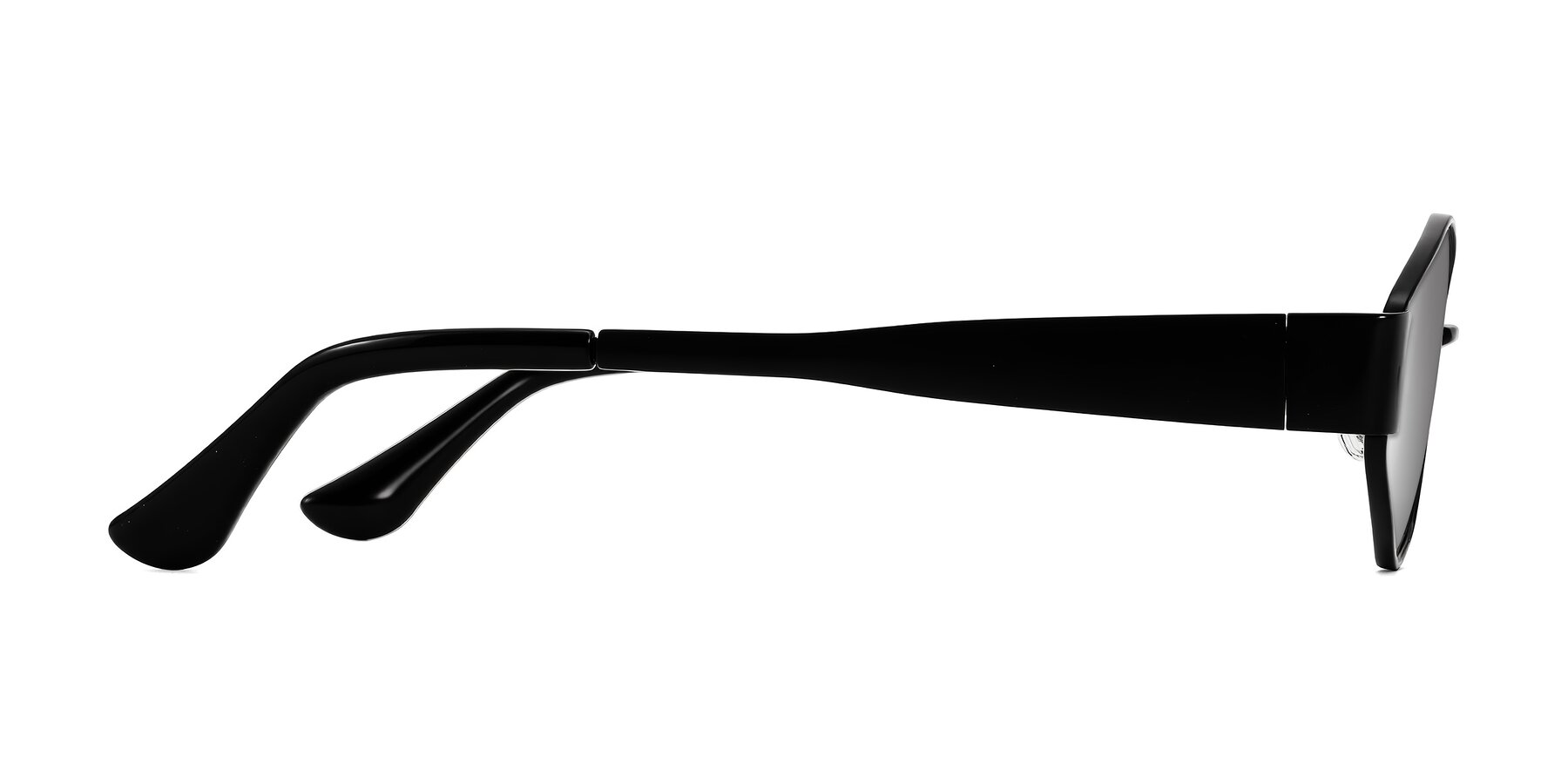 Side of Kadrid in Black with Silver Mirrored Lenses