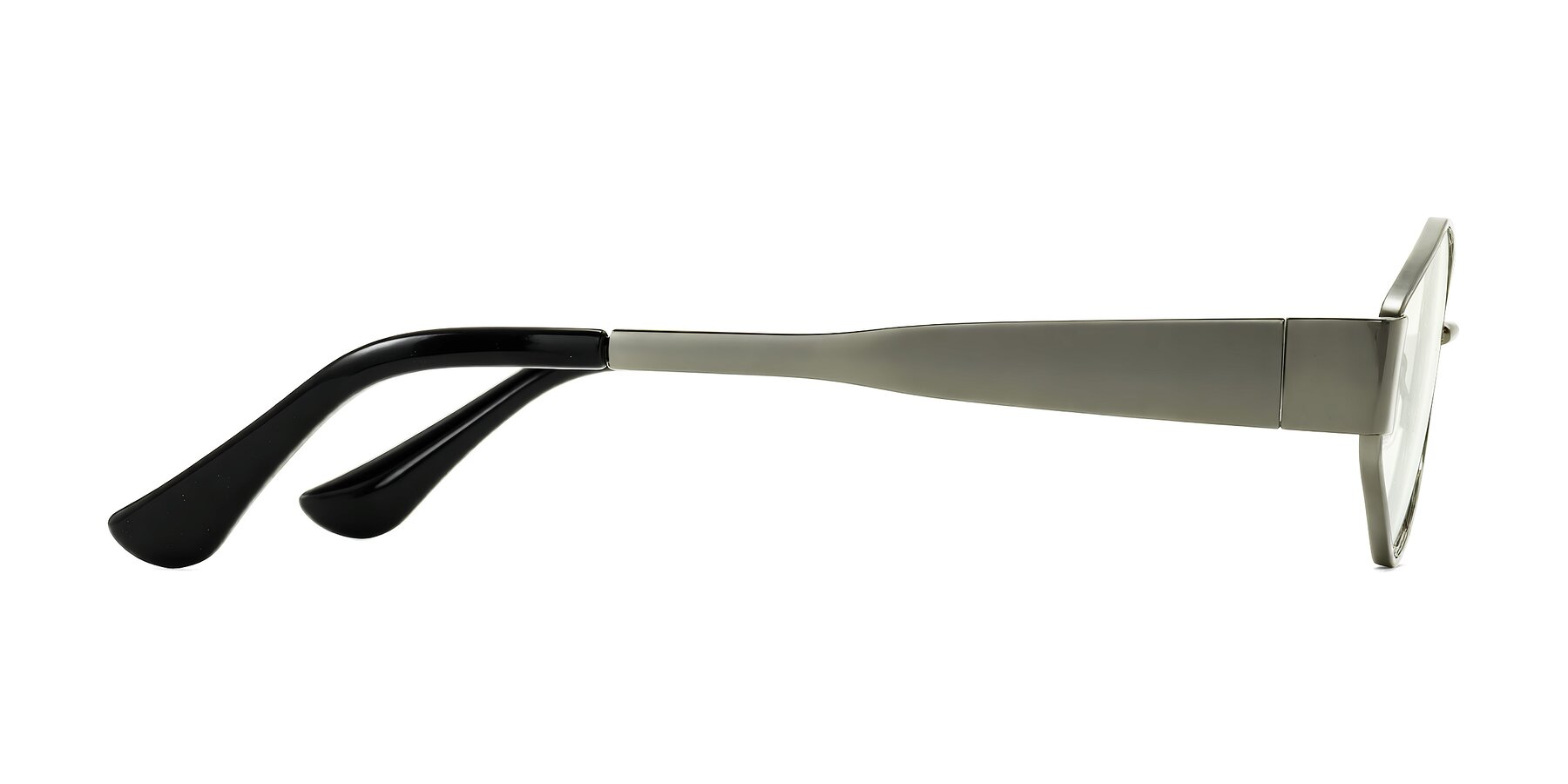 Side of Kadrid in Gunmetal with Clear Eyeglass Lenses