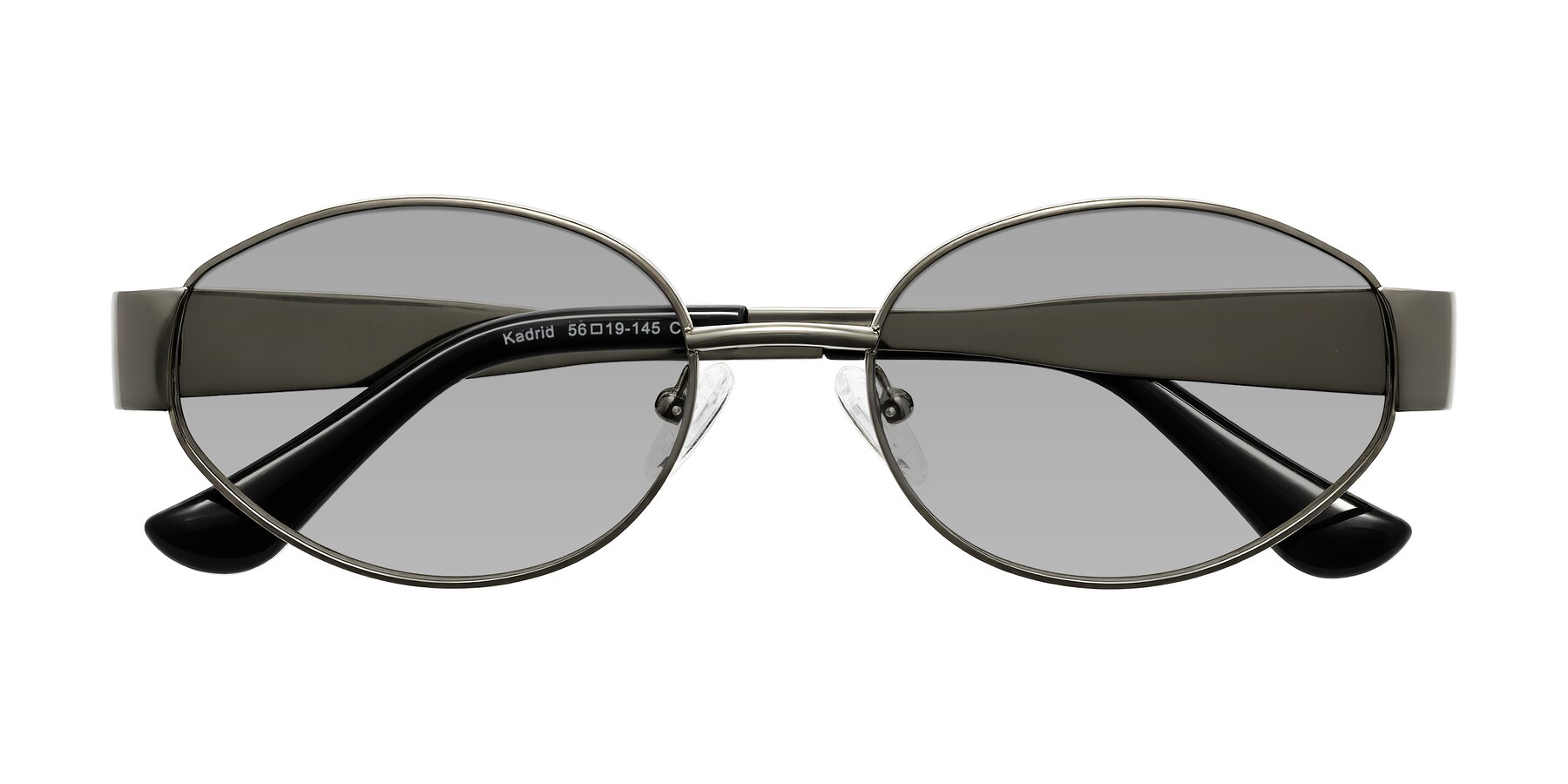 Folded Front of Kadrid in Gunmetal with Light Gray Tinted Lenses