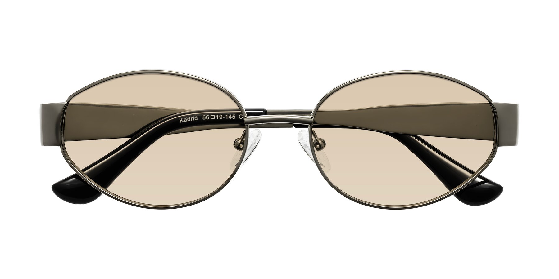 Folded Front of Kadrid in Gunmetal with Light Brown Tinted Lenses