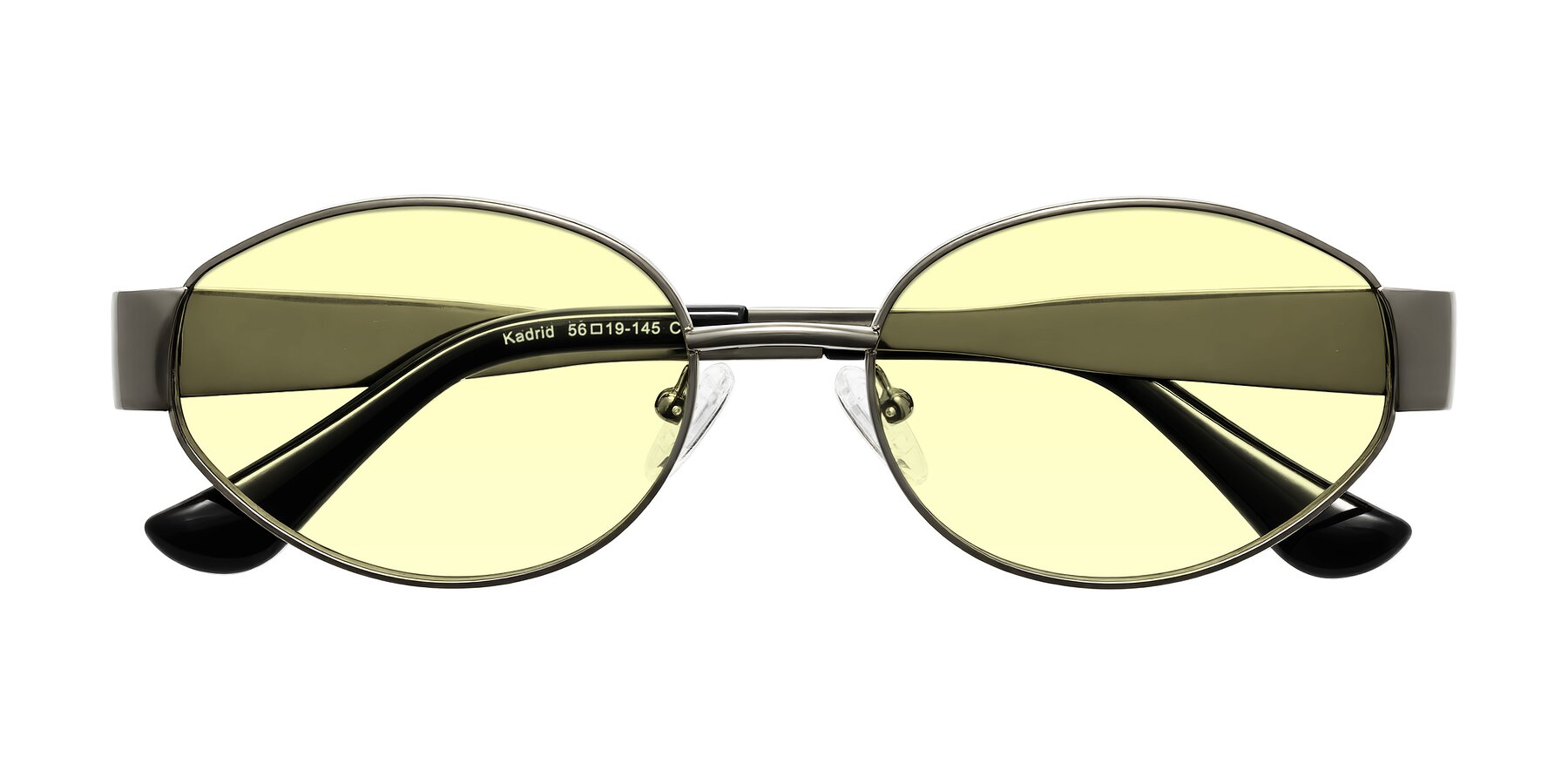 Folded Front of Kadrid in Gunmetal with Light Yellow Tinted Lenses