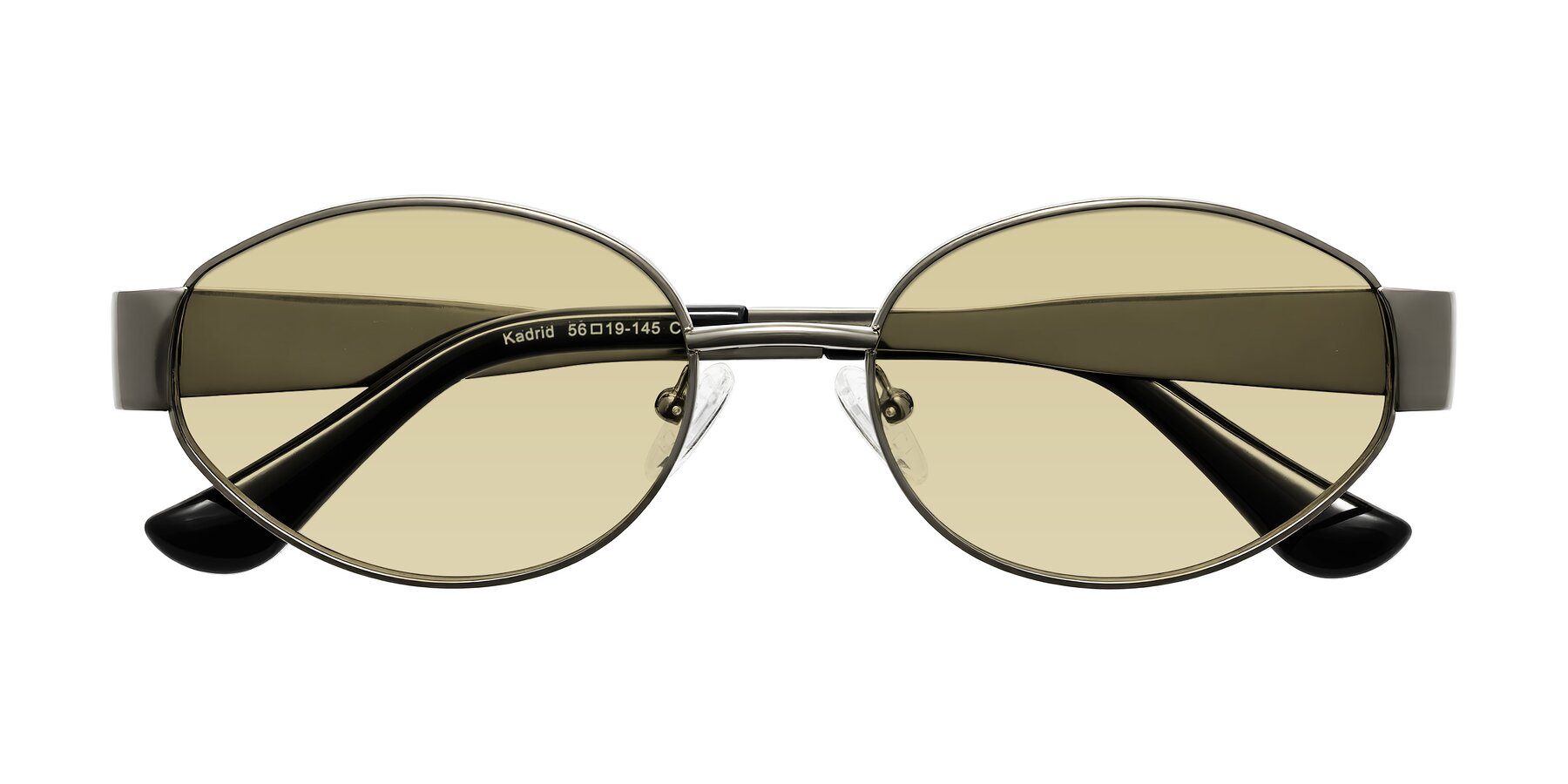 Folded Front of Kadrid in Gunmetal with Light Champagne Tinted Lenses
