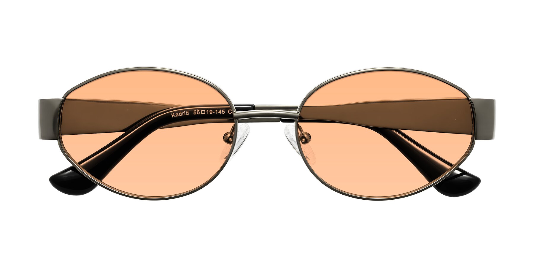 Folded Front of Kadrid in Gunmetal with Light Orange Tinted Lenses