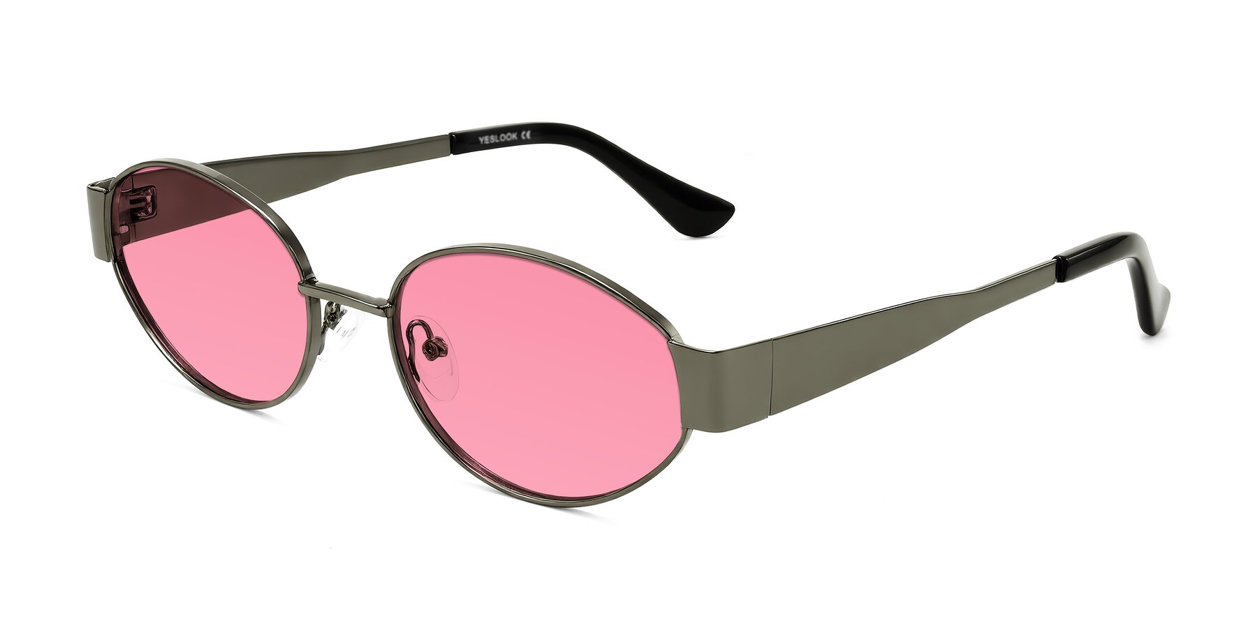 Angle of Kadrid in Gunmetal with Pink Tinted Lenses