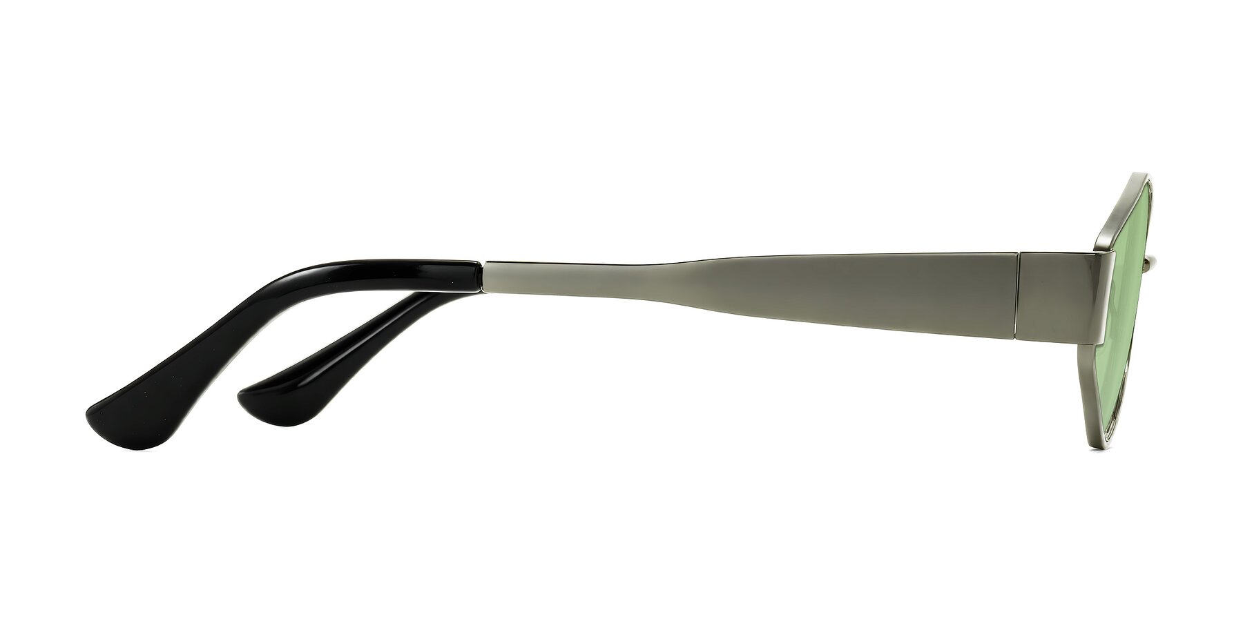 Side of Kadrid in Gunmetal with Medium Green Tinted Lenses