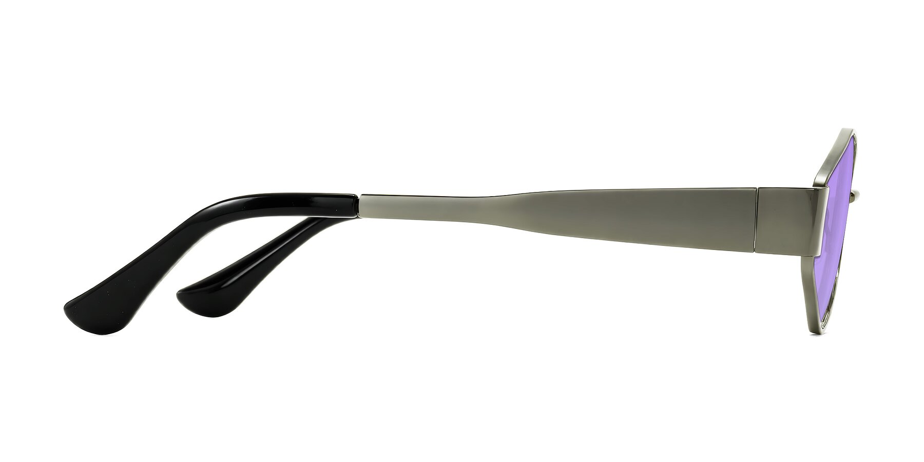 Side of Kadrid in Gunmetal with Medium Purple Tinted Lenses
