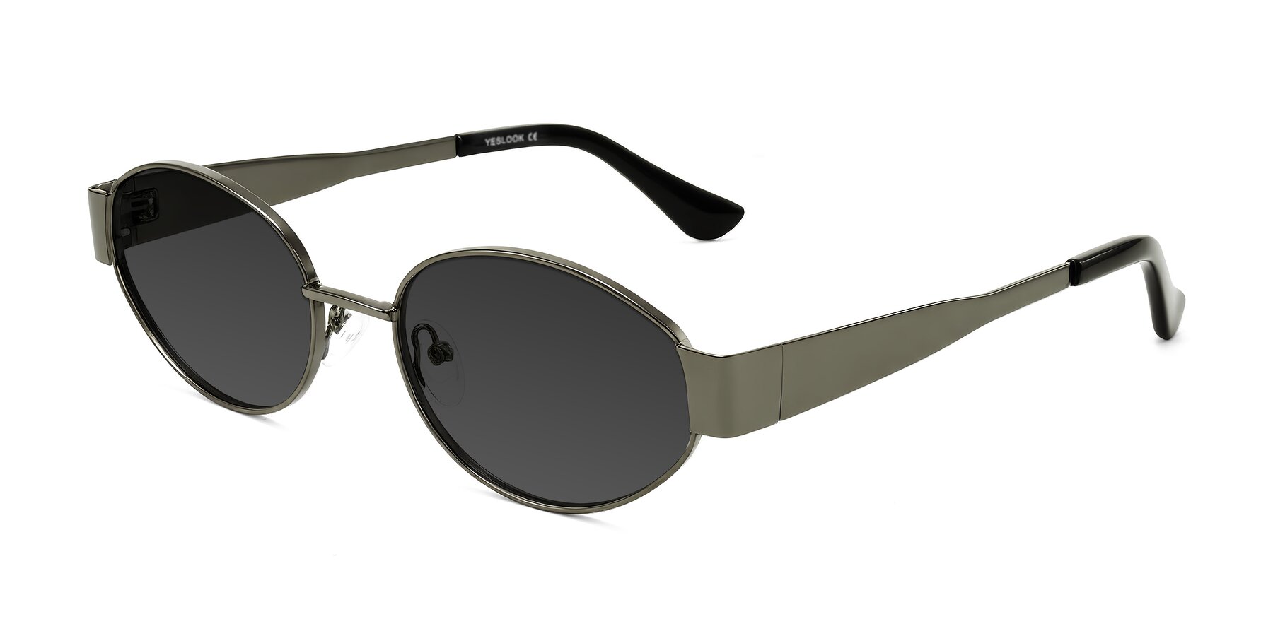 Angle of Kadrid in Gunmetal with Gray Tinted Lenses