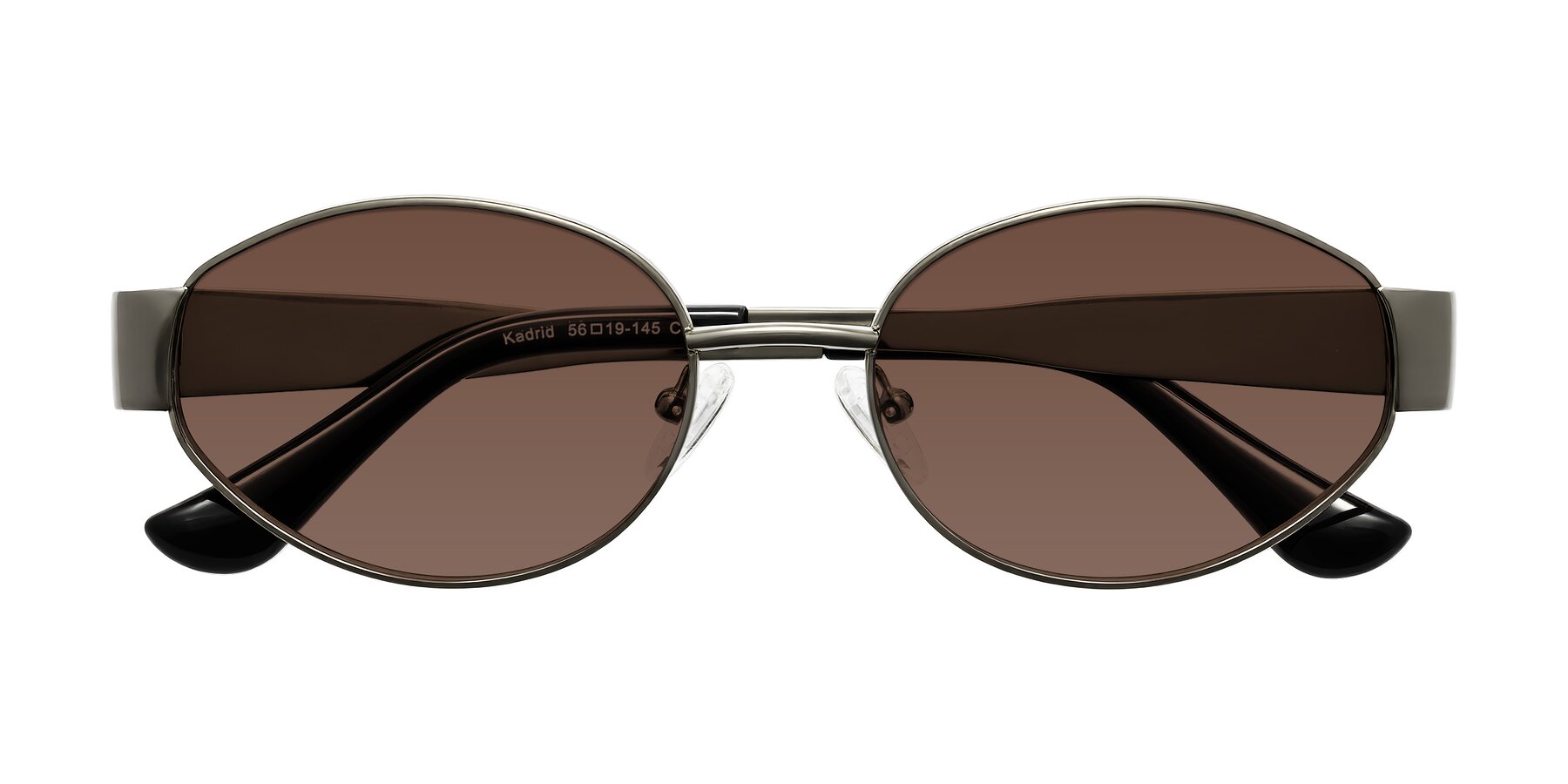 Folded Front of Kadrid in Gunmetal with Brown Tinted Lenses